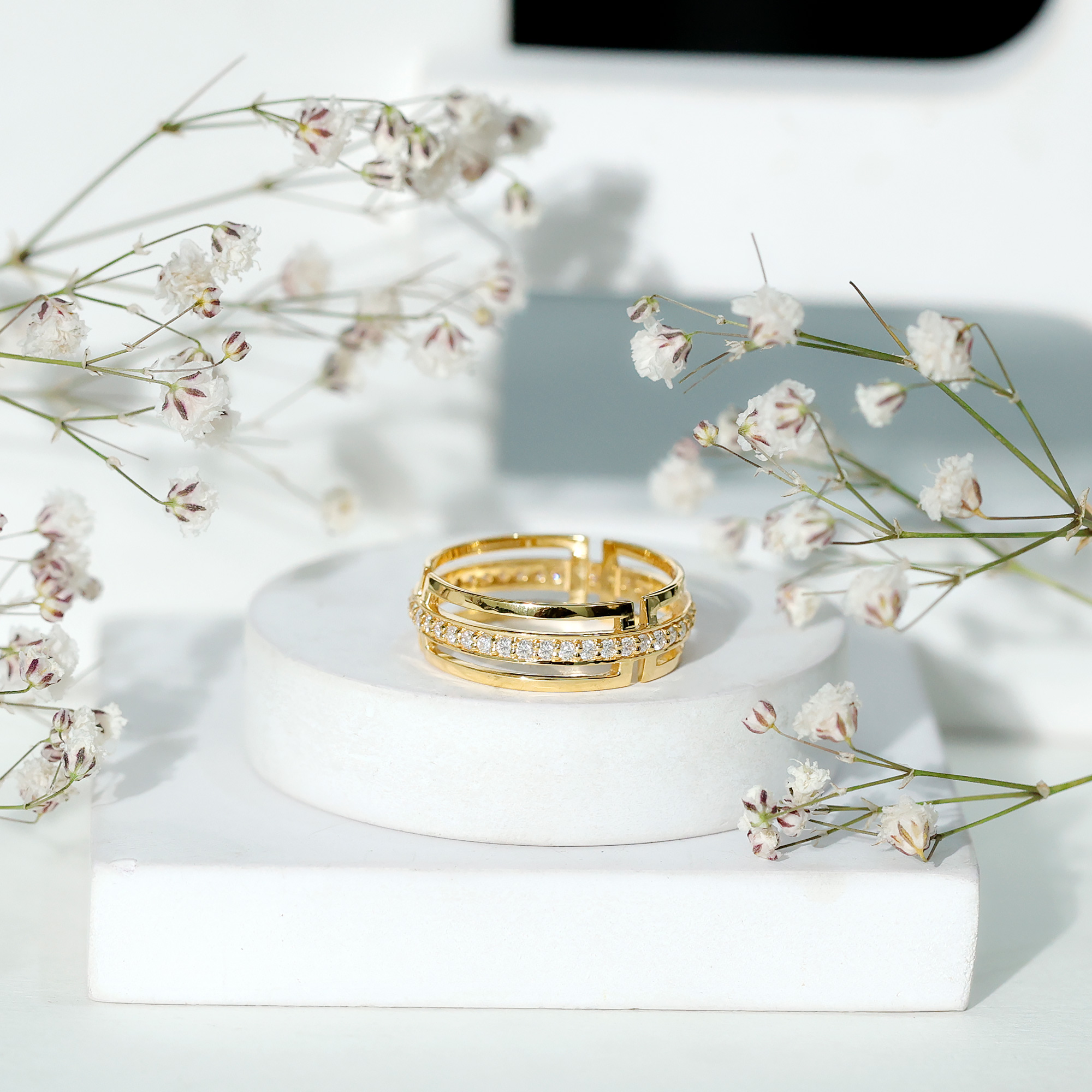 thumbnail video image 2 of Rosec Jewels Lab Grown Diamond Ring - Unisex Wide Band Gender Neutral - Ready to Gift for Anniversary, 925 Sterling Silver, US 4.00, 2 of 7