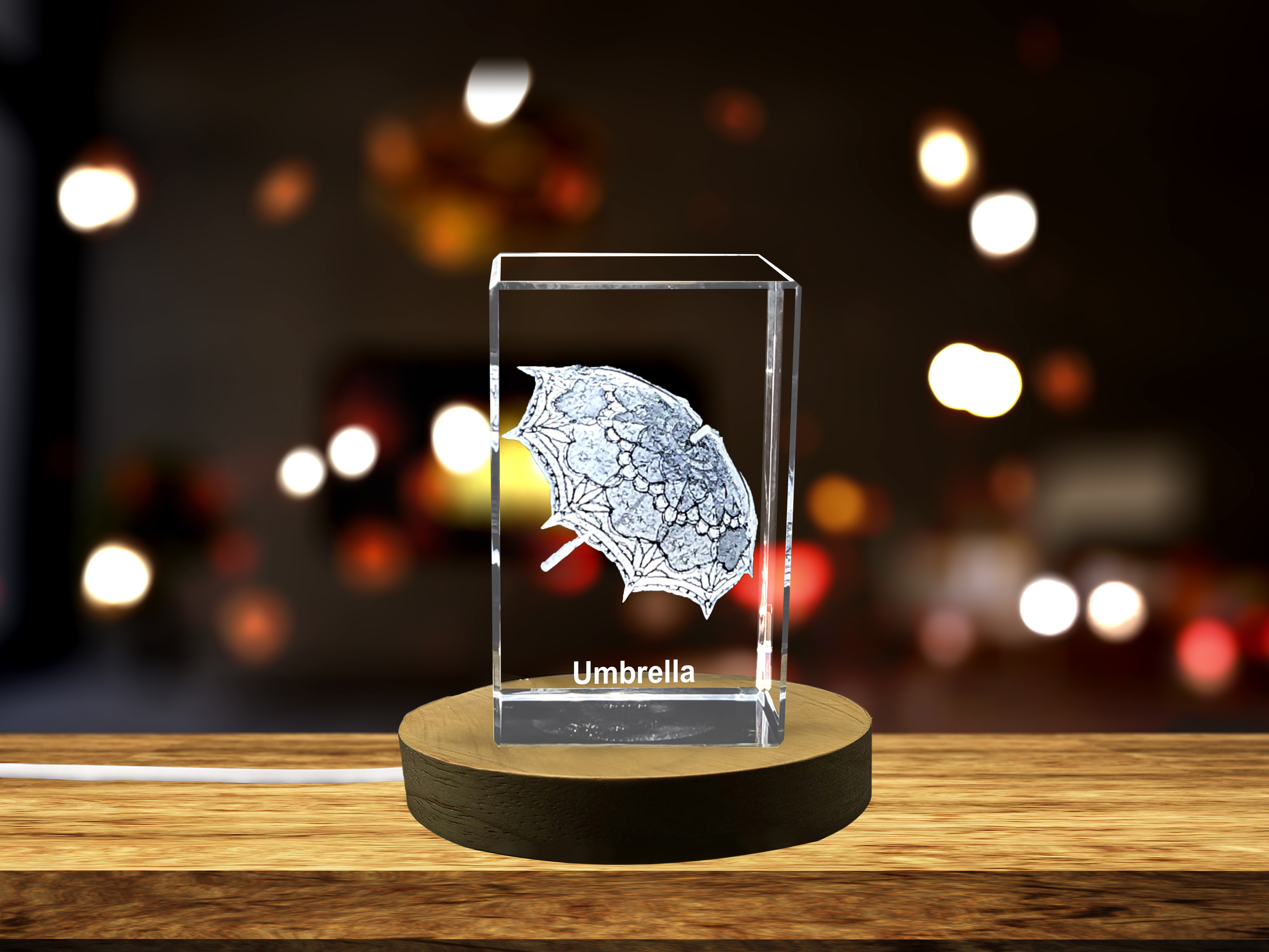 thumbnail video image 2 of Unique 3D Engraved Crystal Umbrella - Stylish Vintage, 2 of 7