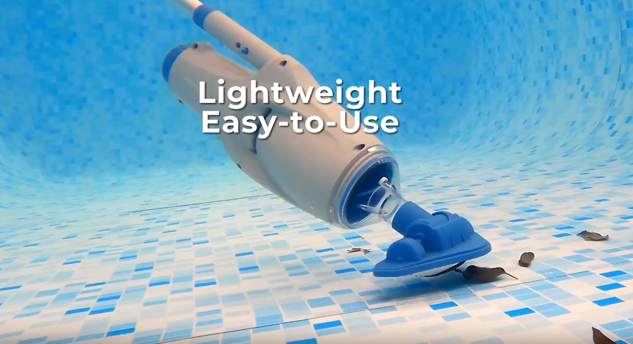 thumbnail video image 2 of KOKIDO Rechargeable Pool and Spa Vacuum with Adjustable Pole and Two Brush Vac Heads. Hot Tubs, Above Ground & Inground Pool, Spa Vac, Last 40 Mins, Cordless Pool Spot Clean XTROVAC 110, 2 of 13