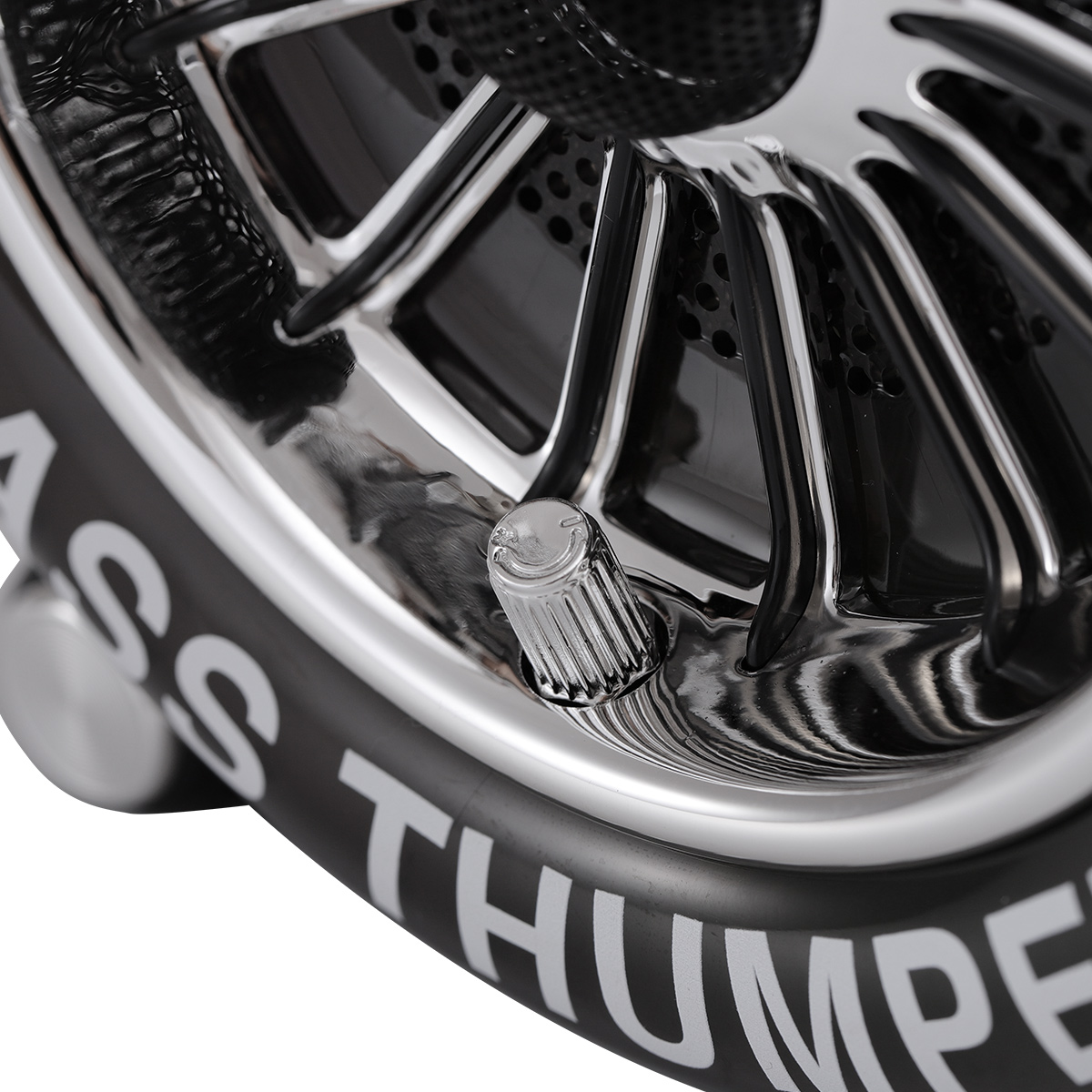 thumbnail video image 2 of RIDWIND Bluetooth Speaker, Classic Tire Design Portable Wireless Speaker with LED Party Lights, Deep Bass 3" Stereo, USB TF MP3, TWS FM Radio, 2 of 11