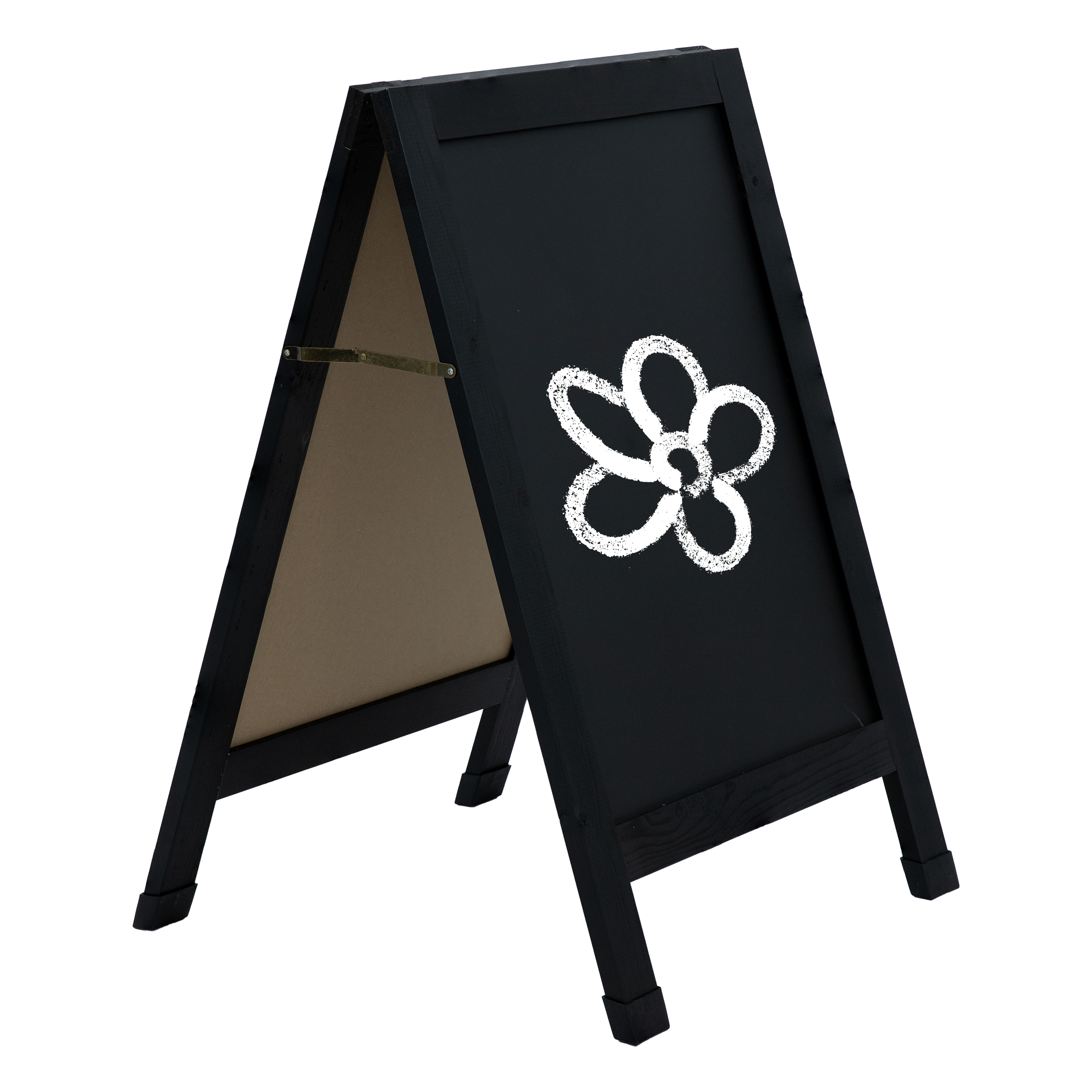 thumbnail video image 2 of Sunnydaze Magnetic A-Frame Chalkboard Sign, 40" x 20", with Chalk, 3 Pack (Weathered Wood), 2 of 13