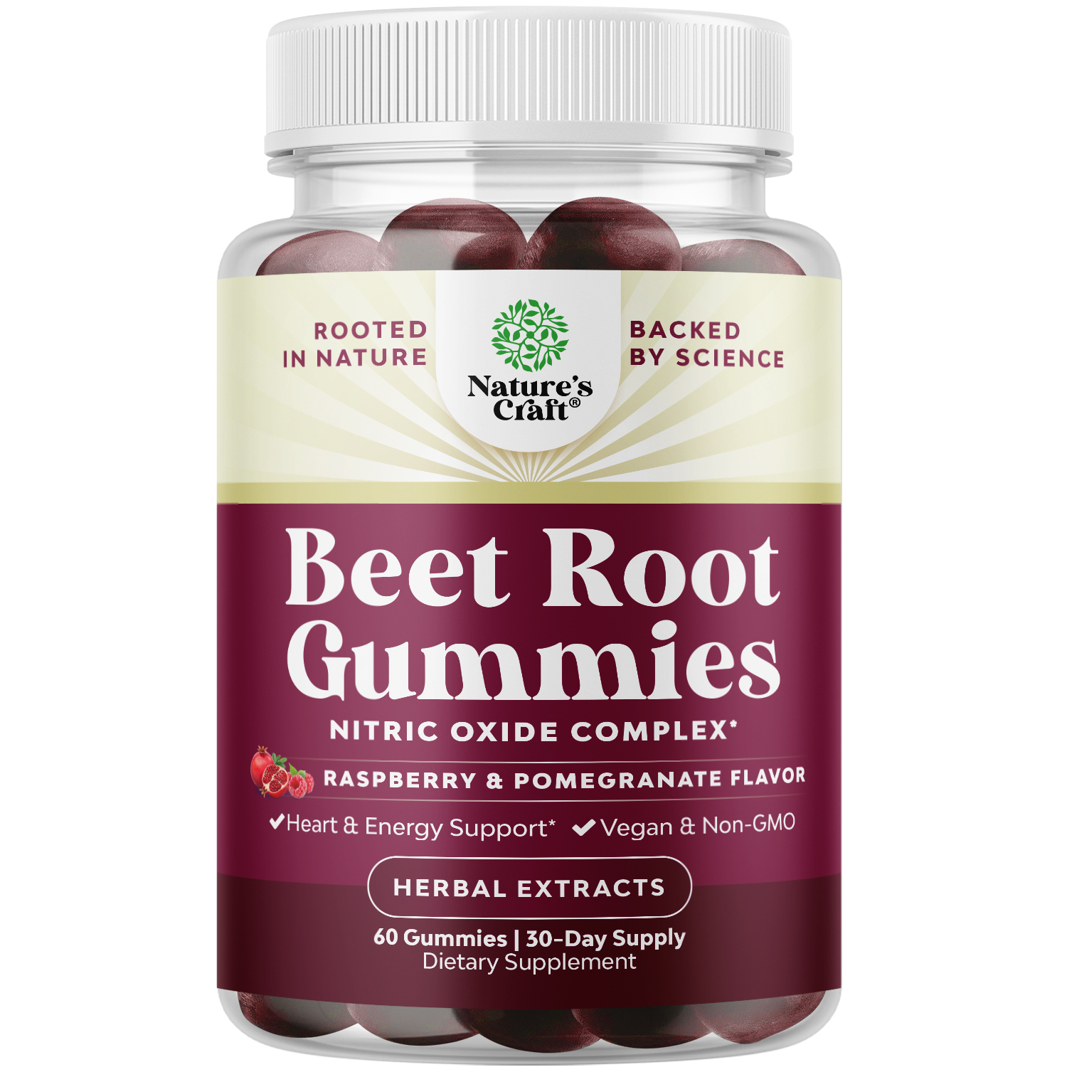thumbnail video image 2 of Natures Craft Beetroot Supplement, Nitric Oxide Complex Beet Chews for Adults, 60 Gummies, 2 of 9