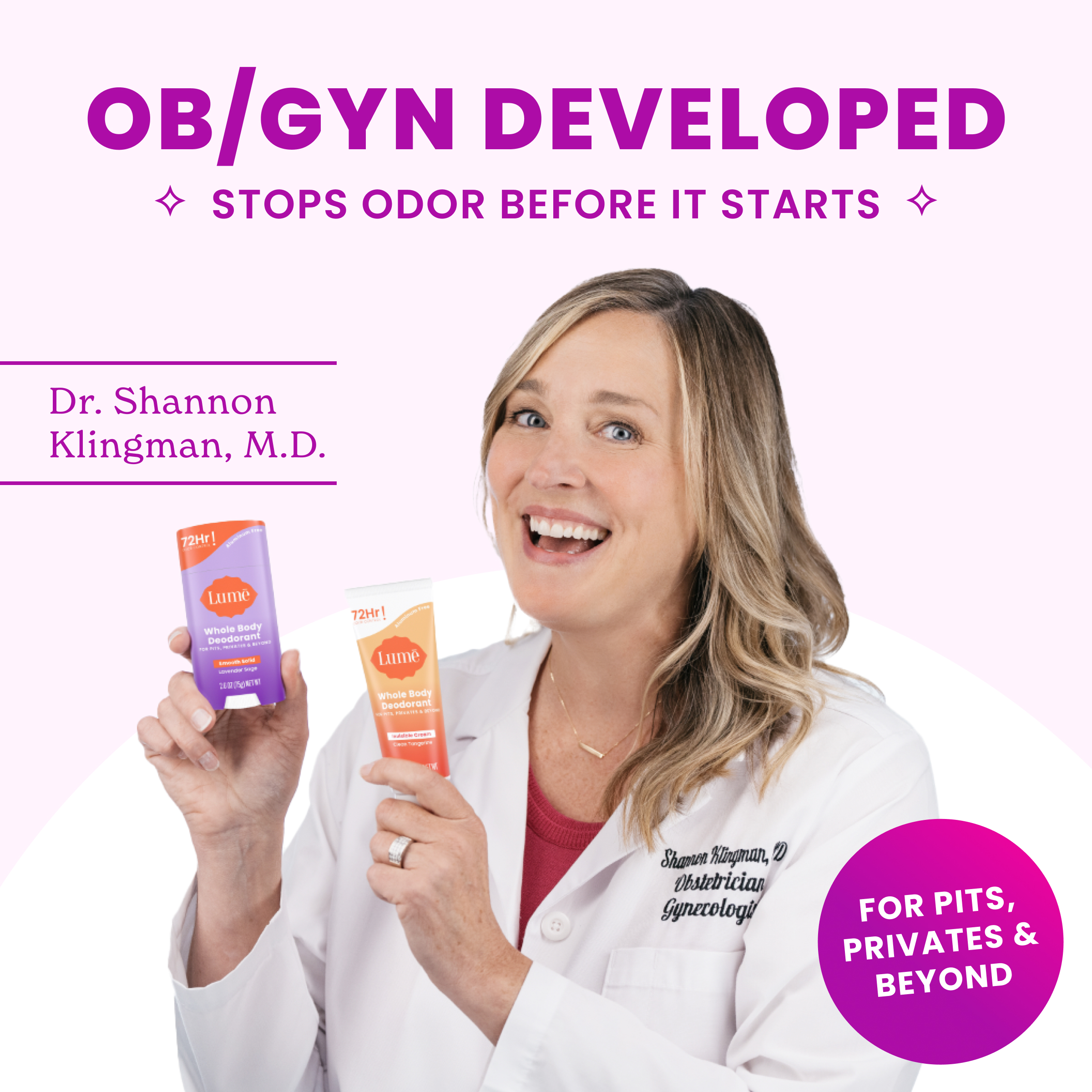 thumbnail video image 2 of Lume Women’s Acidified Deodorant Wipes - Cool Cucumber - Flushable - 45 Count, 2 of 12