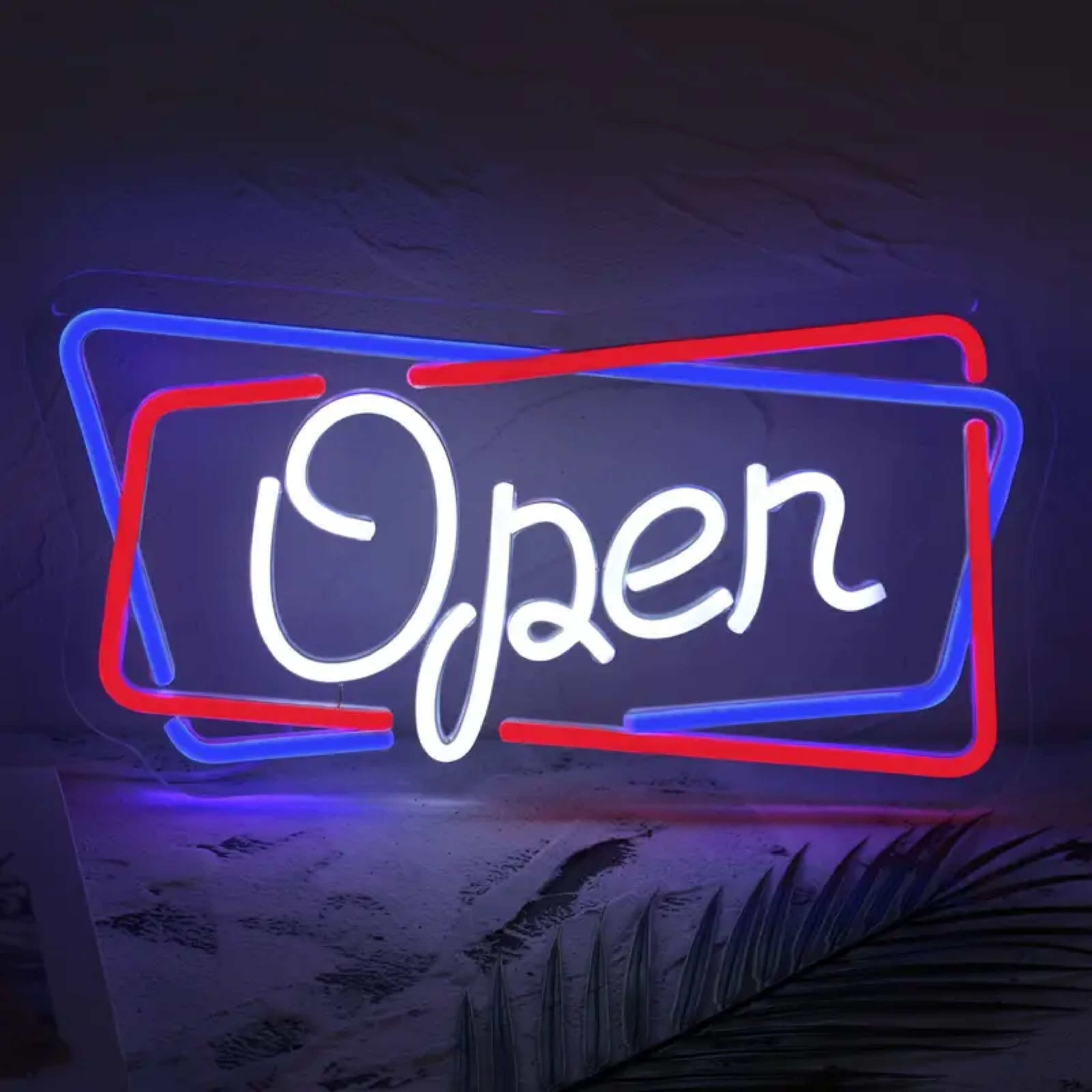 thumbnail video image 2 of UPONRAY Blue & Red Open Neon Signs, 13.8"*7.5" Dimmable & USB-Powered LED Neon Light, Stylish Wall Decor for Restaurant, Store, Bar, Cafe, Club, 2 of 12