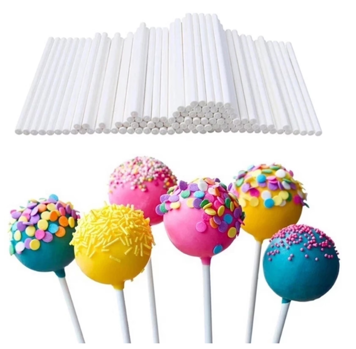 thumbnail video image 2 of Lollipop Sticks Grade Heat Resistant Paper Candy Sticks for Cake Pops Chocolate Cookies and DIY Baking Treats, 2 of 8