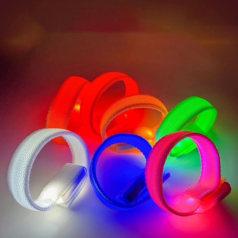 thumbnail video image 2 of 20pcs LED Light Bracelet Neon Bracelet Light Up Bracelet Wristband Luminous Flashing Sports Wristband Glow in The Dark Party, 2 of 10
