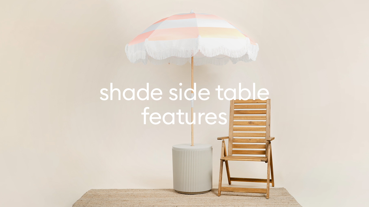 Veradek Outdoor Patio Umbrella Stand Side Table - Black - Walmart.com