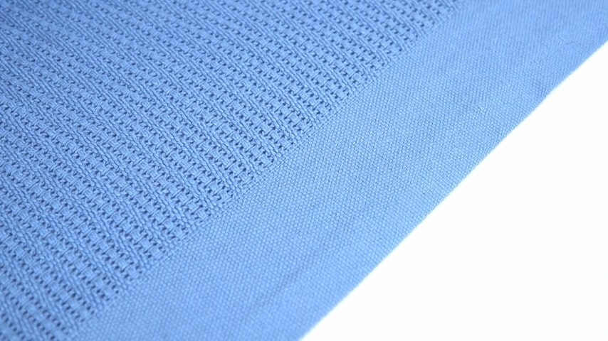 thumbnail video image 2 of Linteum Textile Hospital Thermal Blanket 66x90 in,100% Cotton 2.5 lb (Blue,Twin) 24 Pack, 2 of 9