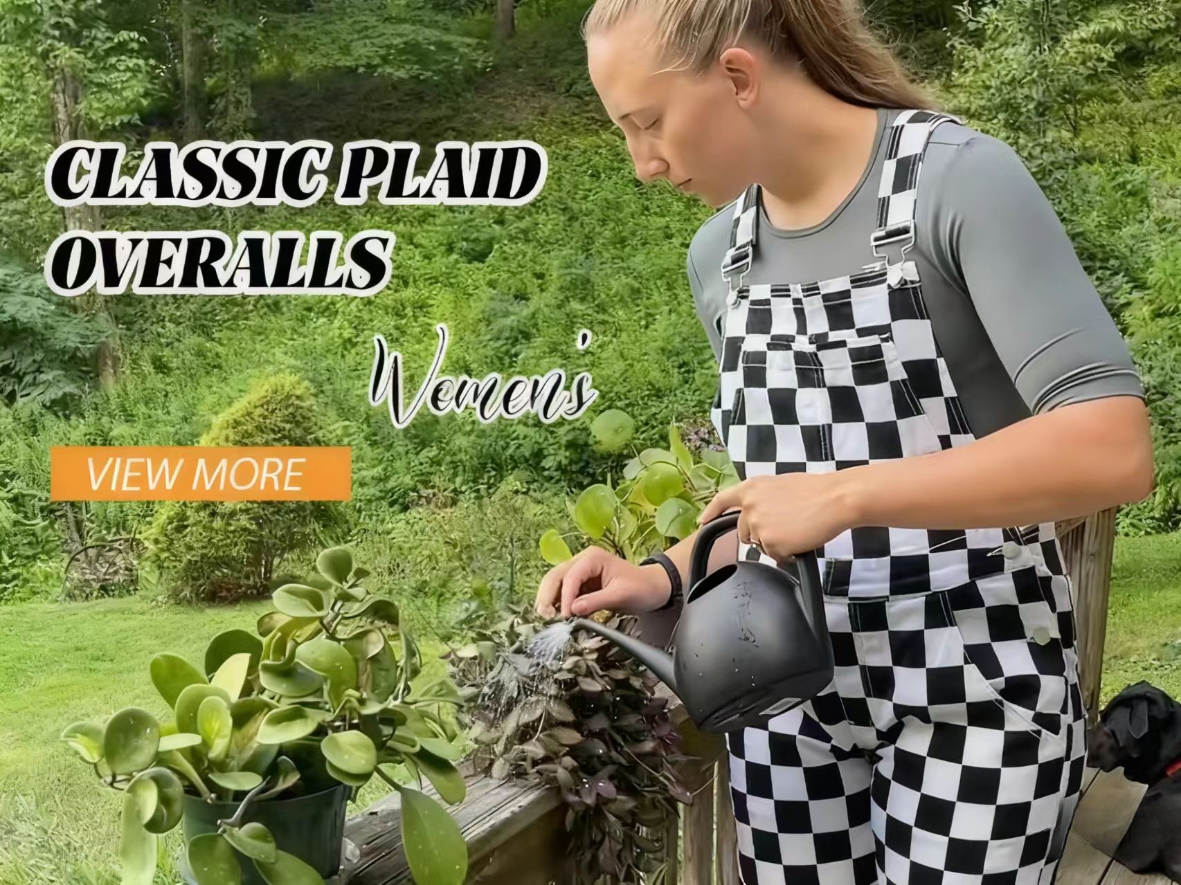 thumbnail video image 2 of Checkered Pants Womens Overalls Denim Bib Coveralls Cute Stretch Jeans Jumpsuit(Black and White Checkered,L), 2 of 11