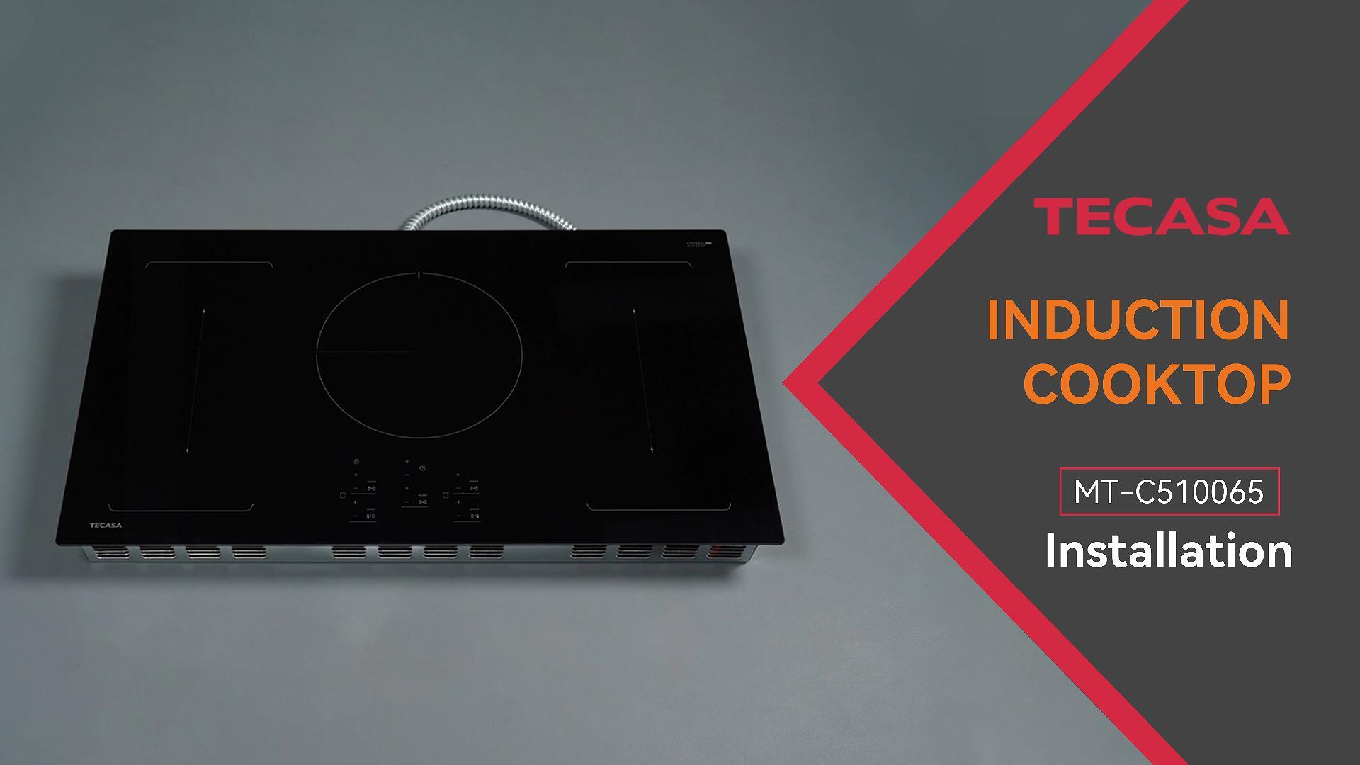 thumbnail video image 2 of TECASA 36 in Built-in Induction Cooktop, 10800W Electric Cooktop 5 Burners with Boost, Touch Control Stove Top, Timer & Child Lock, Black, 2 of 15