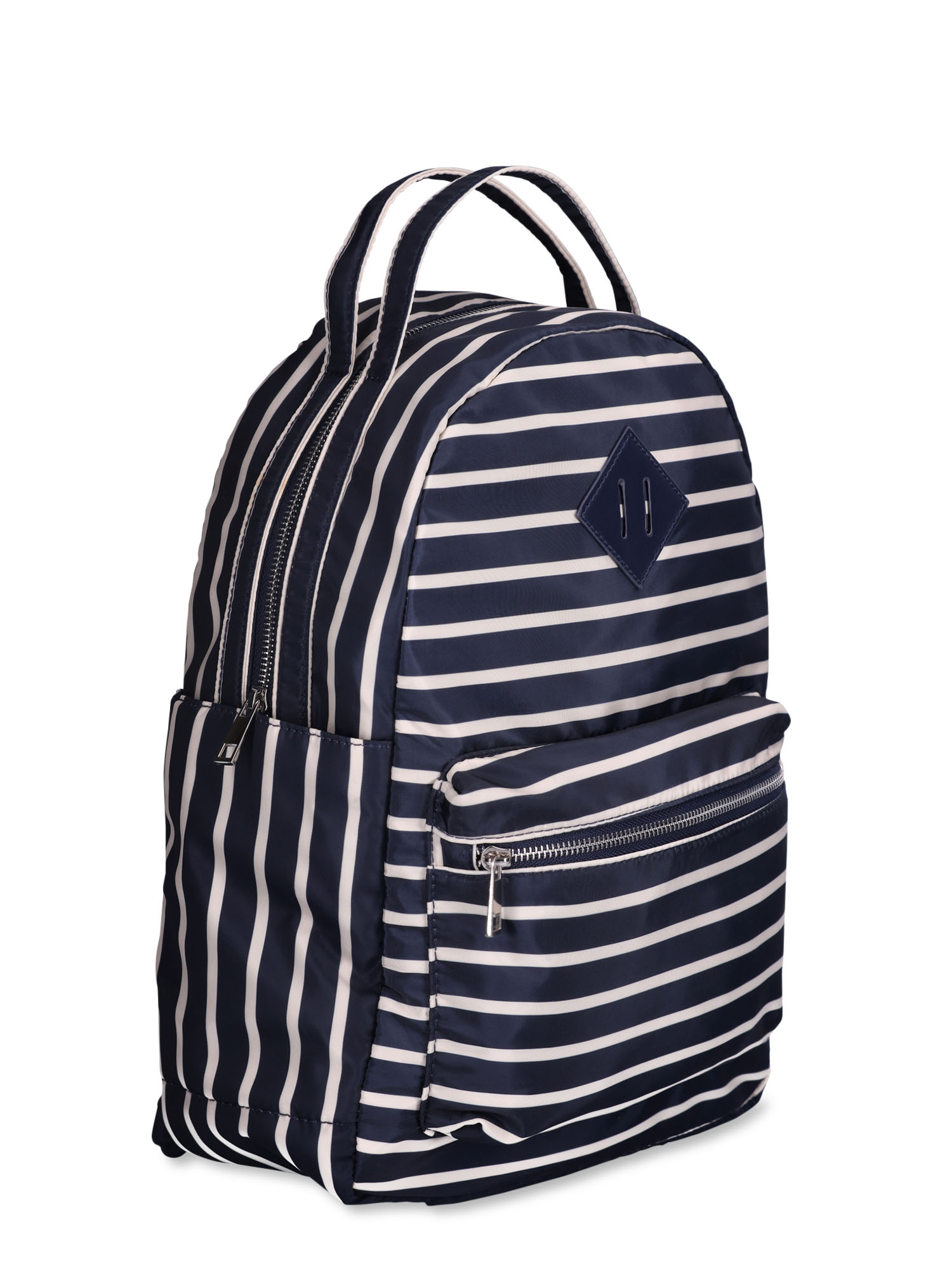 No Boundaries Women's Dome Backpack Navy Stripe, 12x16x5.75-inch