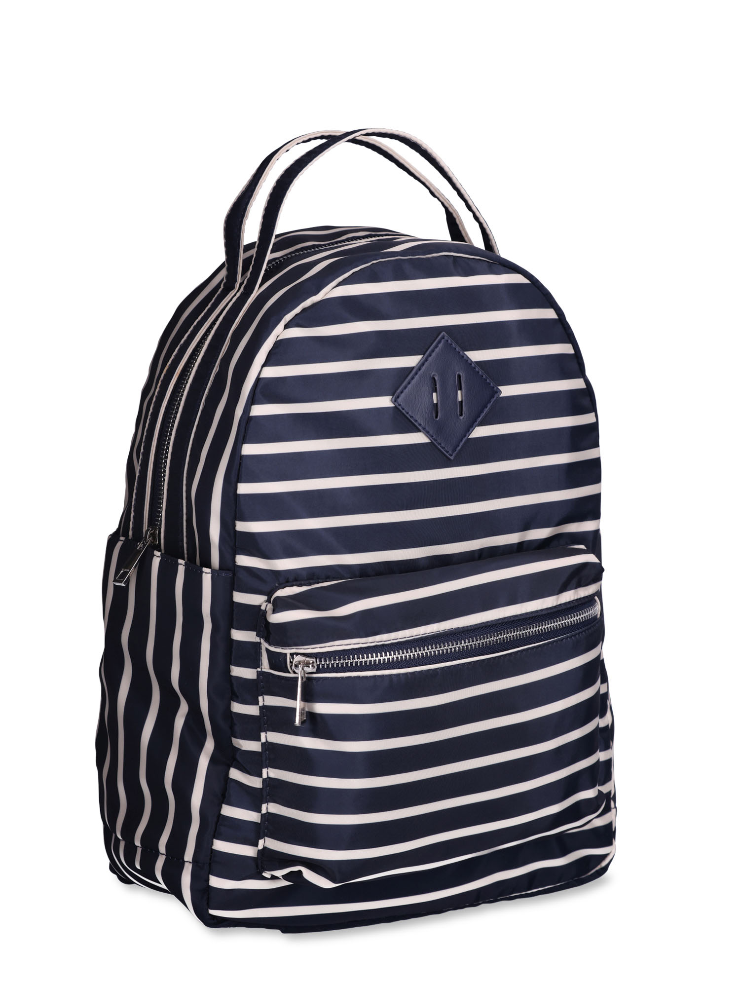 No Boundaries Women's Dome Backpack Navy Stripe, 12x16x5.75-inch