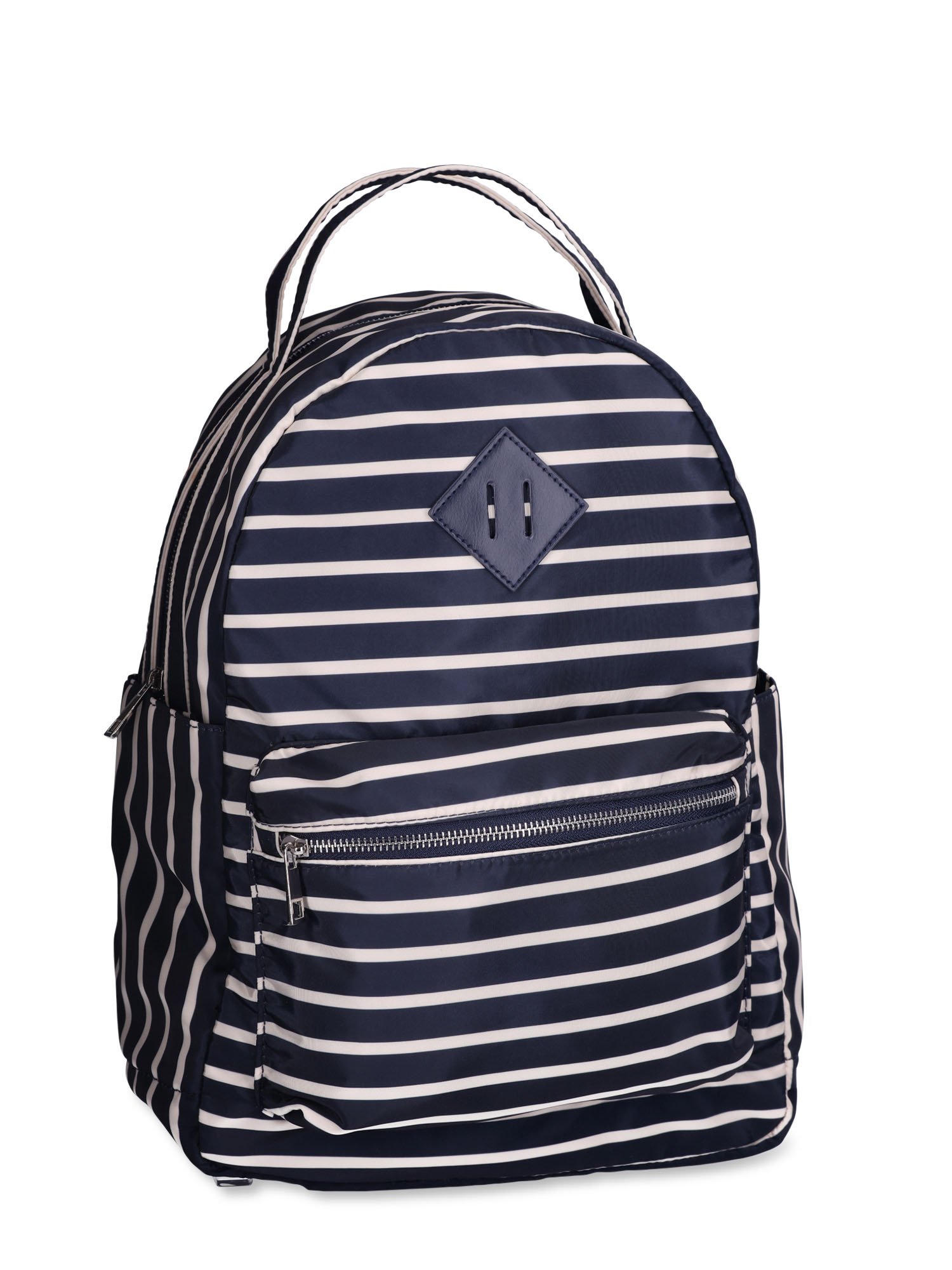No Boundaries Women's Dome Backpack Navy Stripe, 12x16x5.75-inch