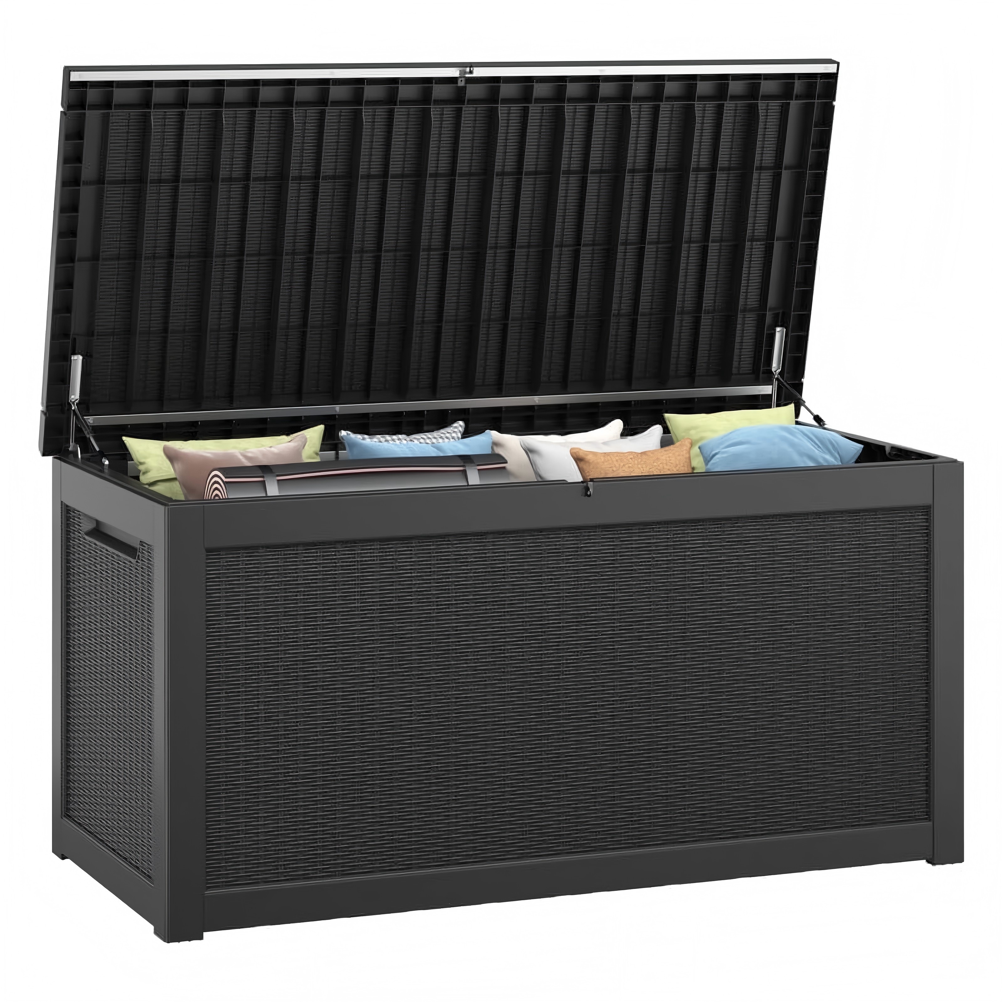 thumbnail video image 2 of Bifanuo 260 Gallon Resin Deck Storage Box, Weatherproof & UV-Resistant with Steel Support for Patio & Pool Supplies, 2 of 7