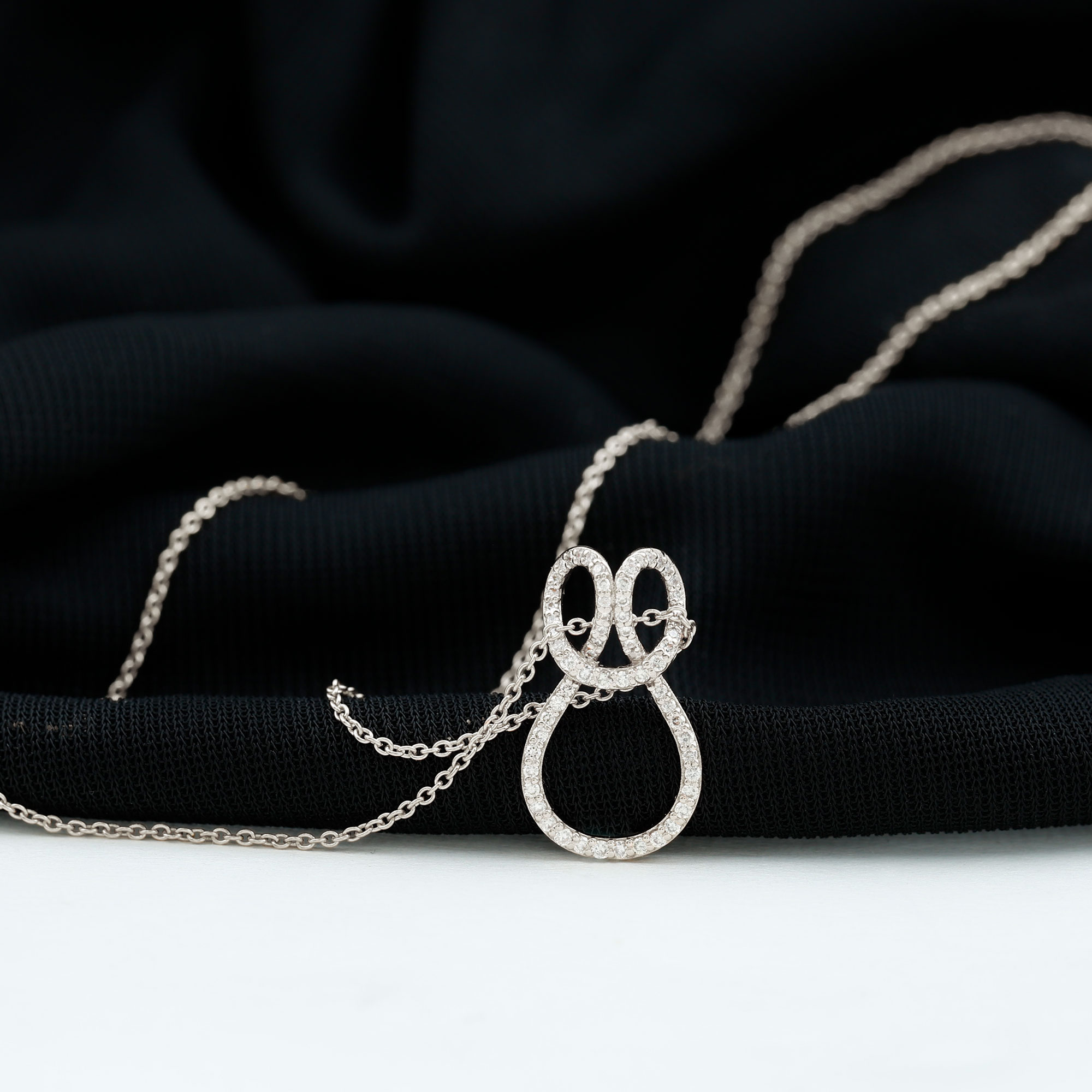 thumbnail video image 2 of Rosec Jewels Lab Grown Diamond Infinity Knot Necklace with Chain - Ready to Gift Diamond Pendant for Anniversary, 10K Yellow Gold, 2 of 8