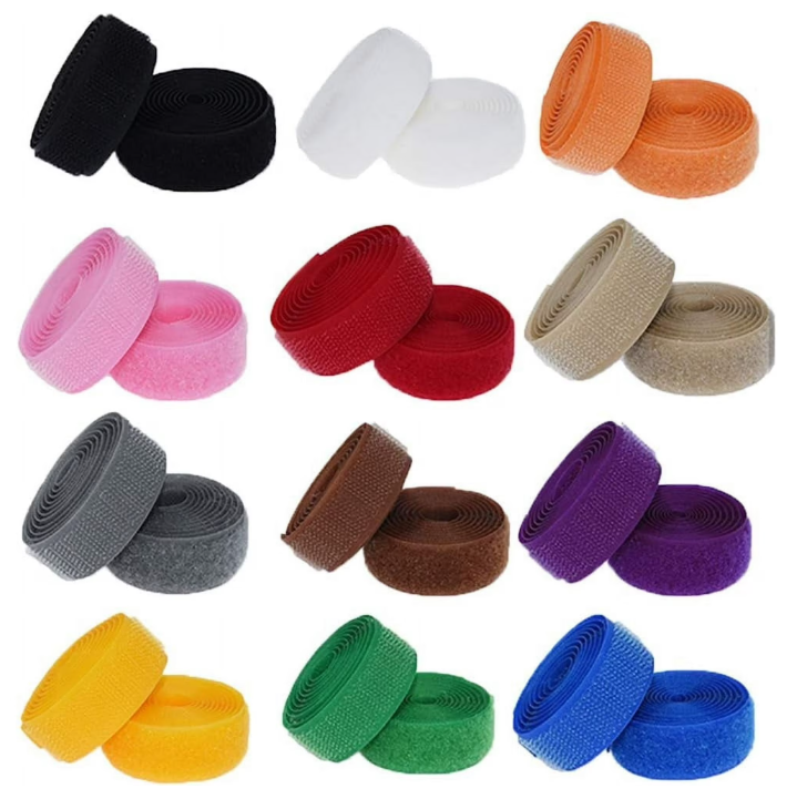 thumbnail video image 2 of 12 Colors Hook and Loop Tape ，Heavy Duty Nylon Fabric  Strips for DIY Non-Adhesive Crafts & Sewing ，Industrial Strength for Cord Cable Organizer，24-Pack, 3/4 Inch, 2 of 6