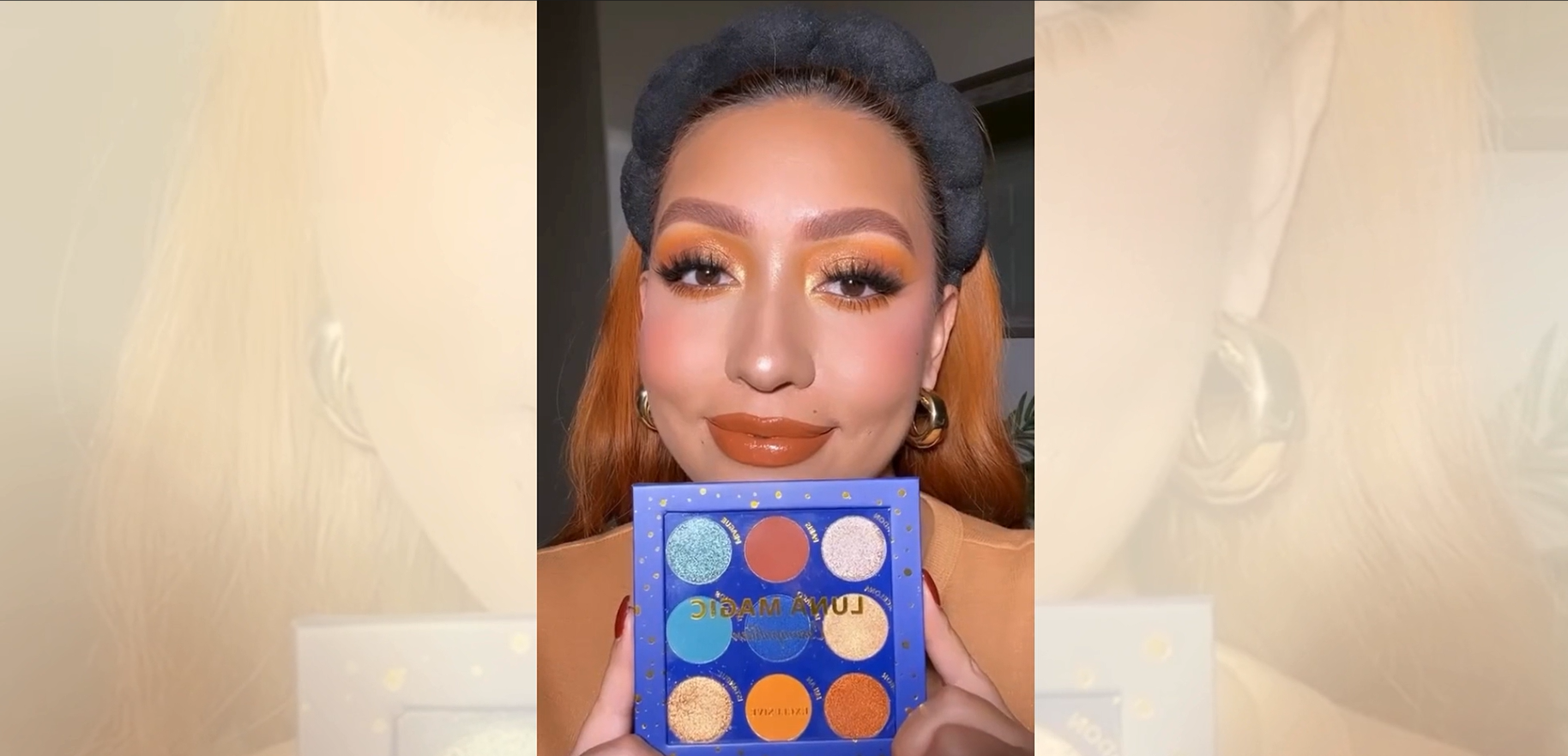 thumbnail video image 2 of Luna Magic Matte and Shimmer 9 Colors Eyeshadow Palette, Cosmopolitan, 2 of 7