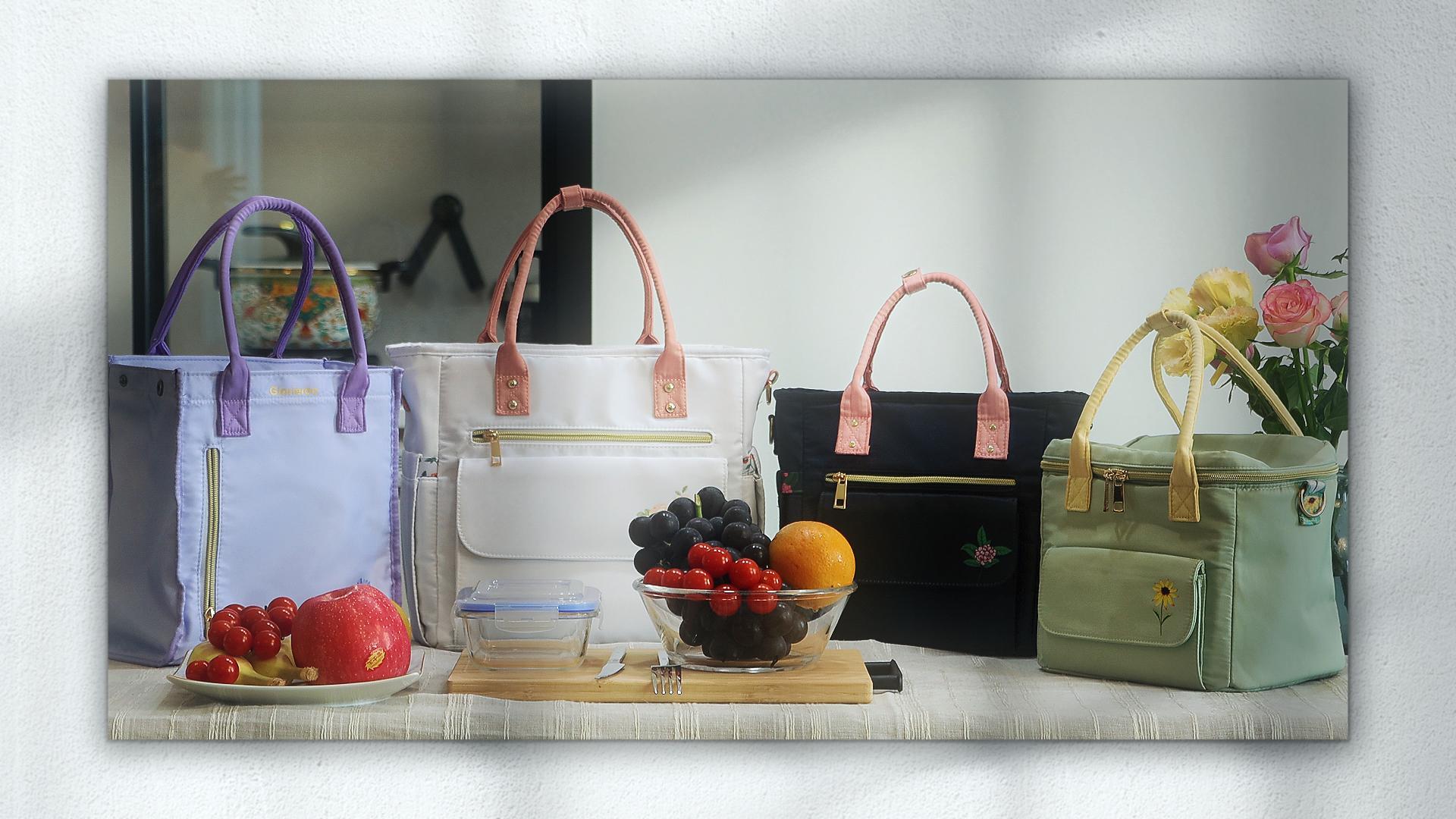 thumbnail video image 2 of Deluxe Large Insulated Lunch Bag Box Women - Leakproof Waterproof Cooler with Multi Pockets Removable Strap for Work Picnic - Teacher Mothers Day Christmas Birthday Gifts, 2 of 8