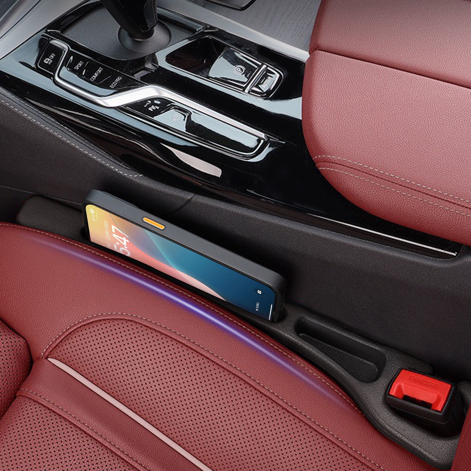 thumbnail video image 2 of Car Seat Gap Filler, Seat Side Gap Filler with Organizer, 2 in1 Seat Crevice Blocker, Universal Fit Car SUV Truck Fill The Gap Between Seat & Console 2 Pack, 2 of 20