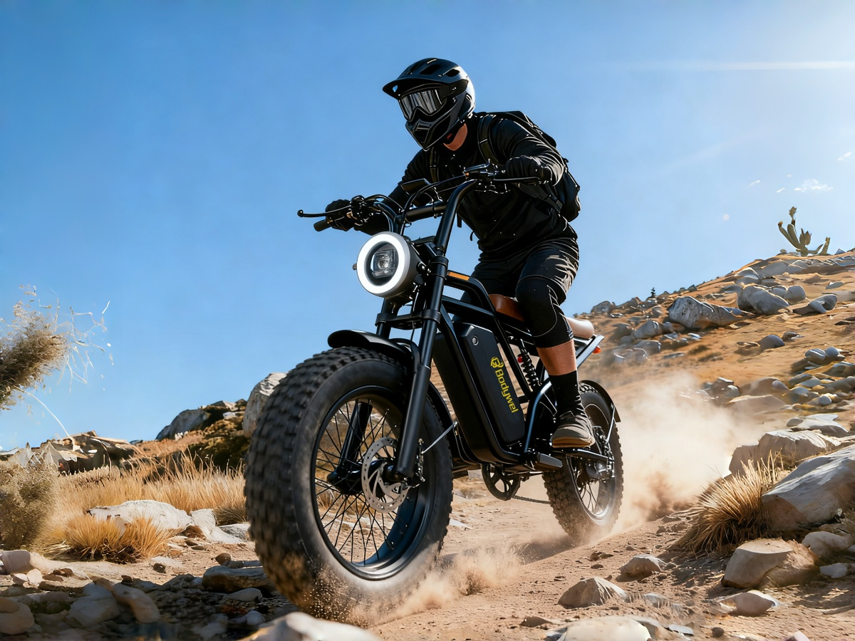 thumbnail video image 2 of Bodywel M16 Electric Bike for Adults, 1500W Peak Motor 48V 13AH Removable Battery, 29MPH Electric Mountain Bike, 16" Fat Tire 40 Miles Ebike, UL2849, 2 of 10