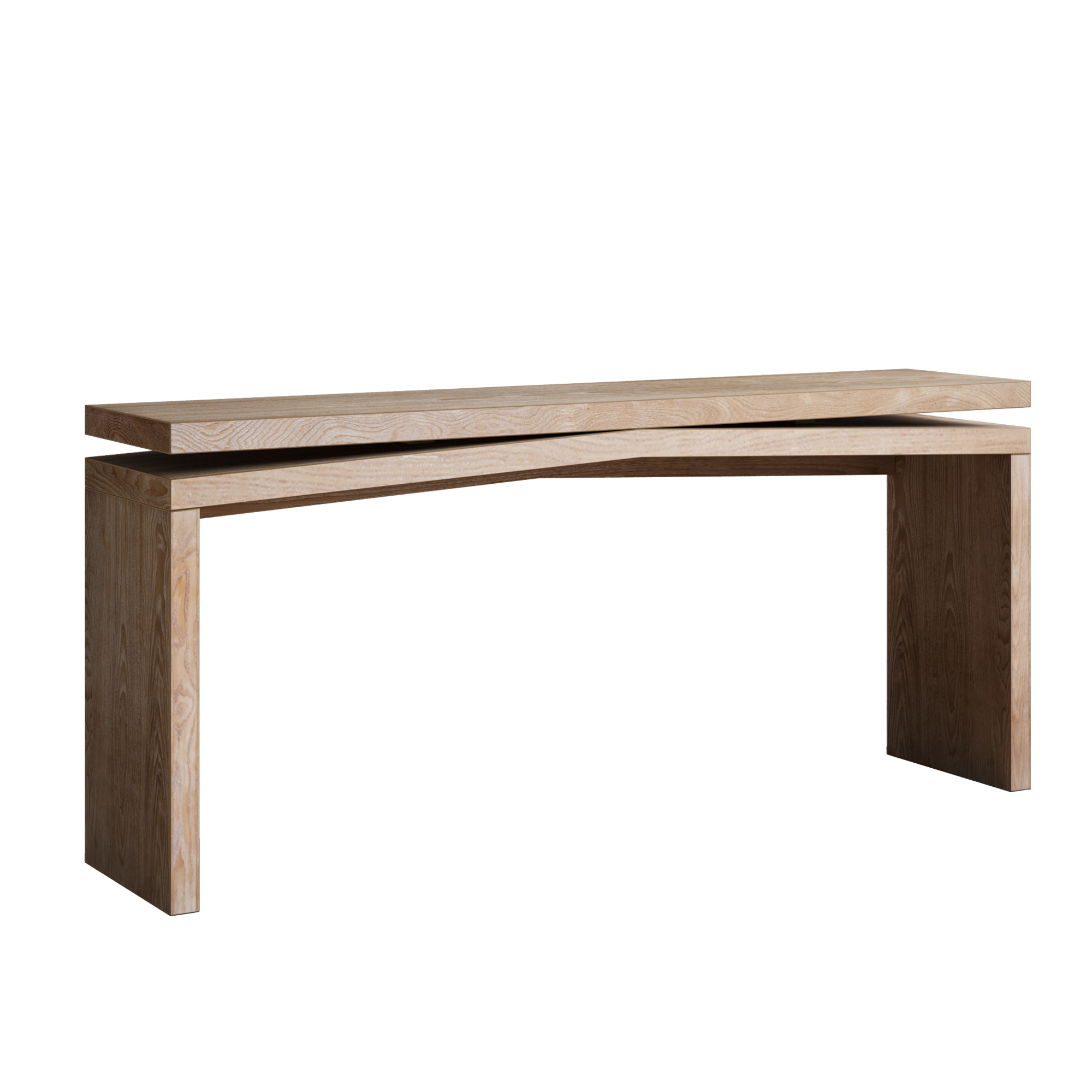 thumbnail video image 2 of Atumcto 65" Long Console Table, Rustic Wood Entryway Sofa Table with Geometric Base for Living Room Hallway Behind Couch, Antique Natural, 2 of 9