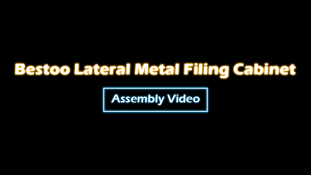 thumbnail video image 2 of 4 Drawer Lateral File Cabinet, Metal Lateral File Cabinet with Lock, Office Lateral Filing Storage Cabinet for Hanging Files Letter/Legal/F4/A4 Size, Easy Assemble White, 2 of 9