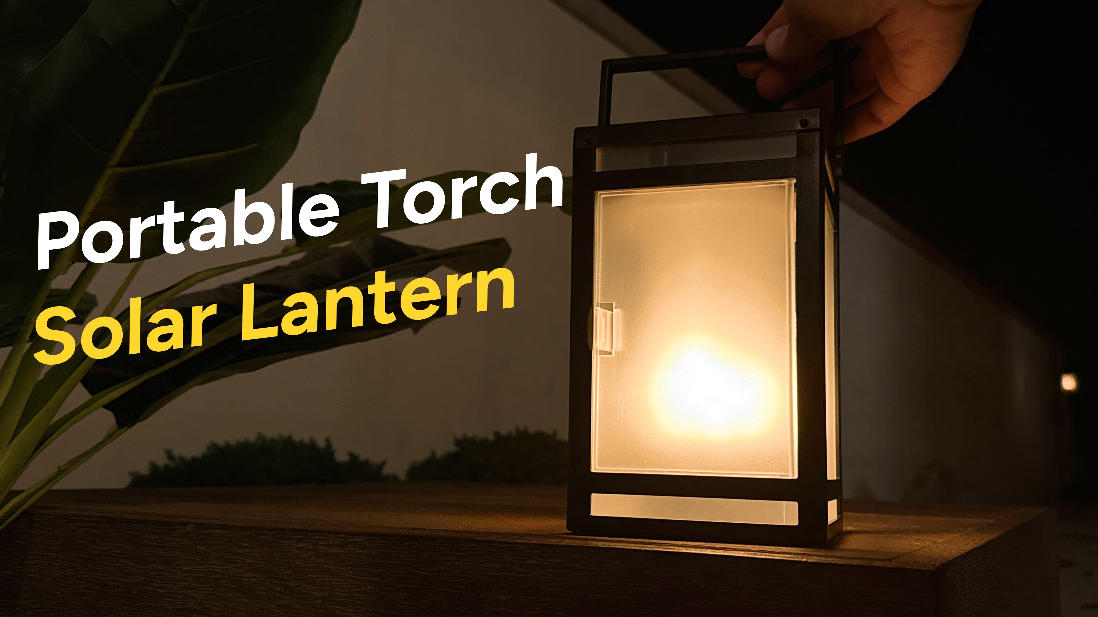 thumbnail video image 2 of Techko Solar Portable Lantern - Flame or Still Light, 2 of 9