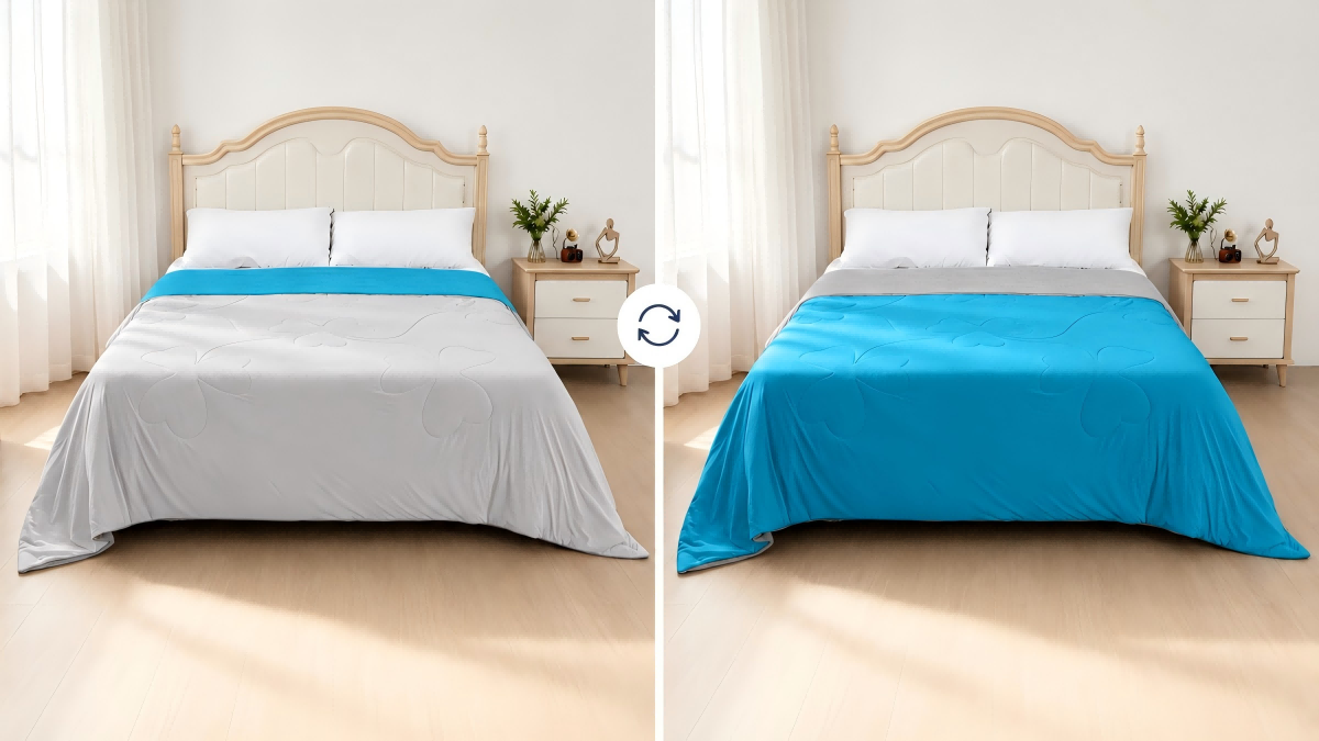 thumbnail video image 2 of PYROEPLEEA 90" x 90" Cooling Blanket Queen Size for Hot Sleepers, Lightweight Breathable Soft Blanket for Night Sweats, Bed Sofa Travel, Leaves Pink, 2 of 10
