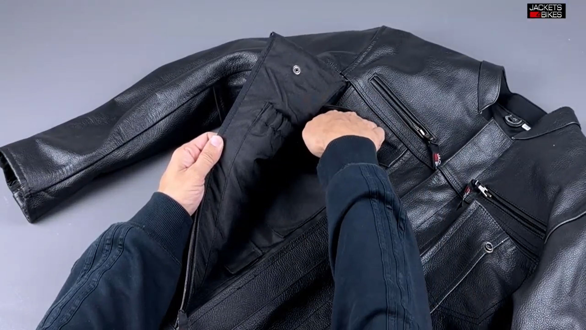 thumbnail video image 2 of Men's Commuter Premium Natural Buffalo Leather Motorcycle Jacket Biker Brown L, 2 of 8