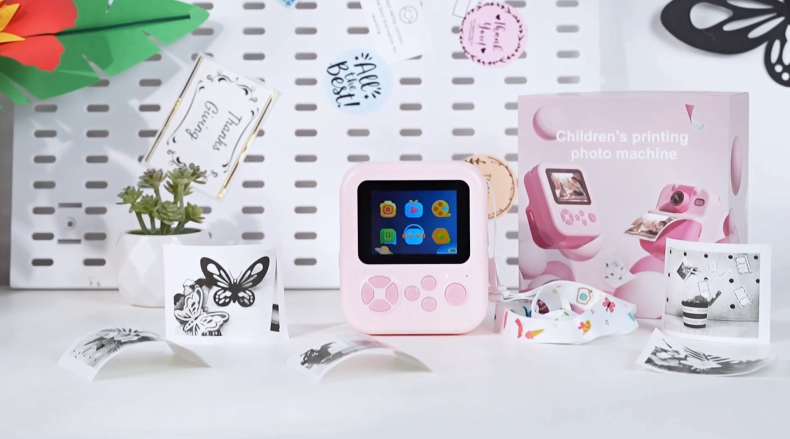 thumbnail video image 2 of Kids Instant Print Digital Camera - Unisex Boy Girl Birthday/Children's Day Gift | Creative Toy with HD Printing for 5 6 7 8 9 10 Year Old, 2 of 10