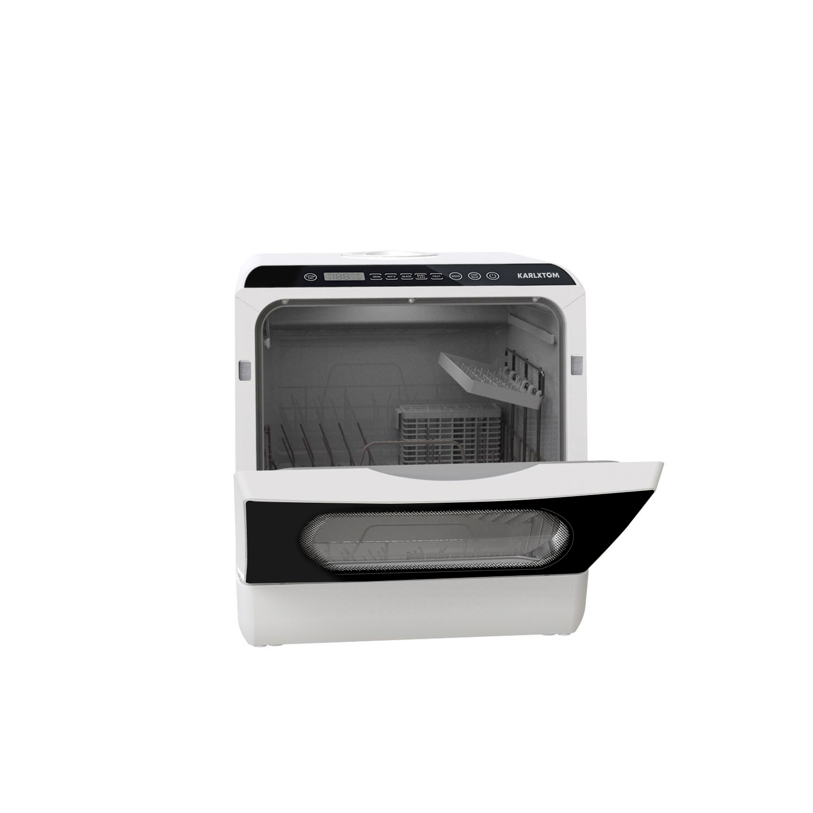 Karlxtom Portable Countertop Dishwasher, Compact Mini Dish Washer