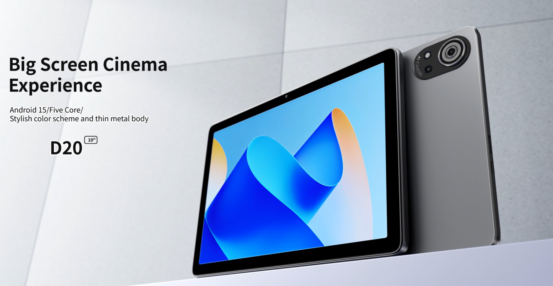 thumbnail video image 2 of Android 15 10 Inch Tablet, 6GB RAM 128GB ROM, 5G Wi Fi Tablet with Keyboard, 1280x800 IPS Table Touchscreen, 8000mAh Battery, Adult Tablet,Gray, 2 of 9