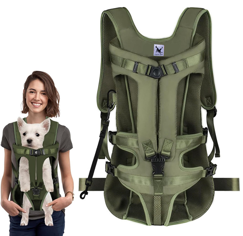 thumbnail video image 2 of Newborn Brand Pet Front Dog Carrier Backpacks Adjustable For Hiking Cycling, 2 of 12