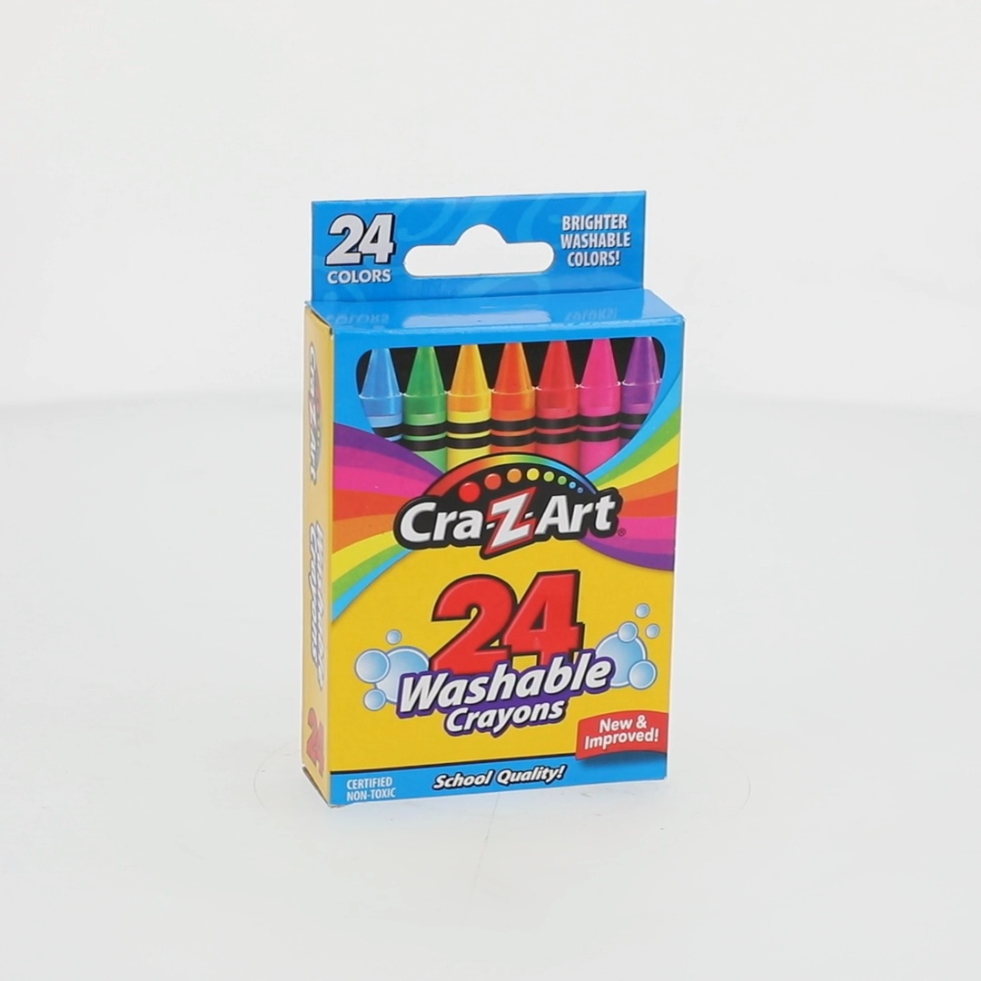 Cra-Z-Art Washable Crayons, 24 Vibrant Colors, Kids Creative