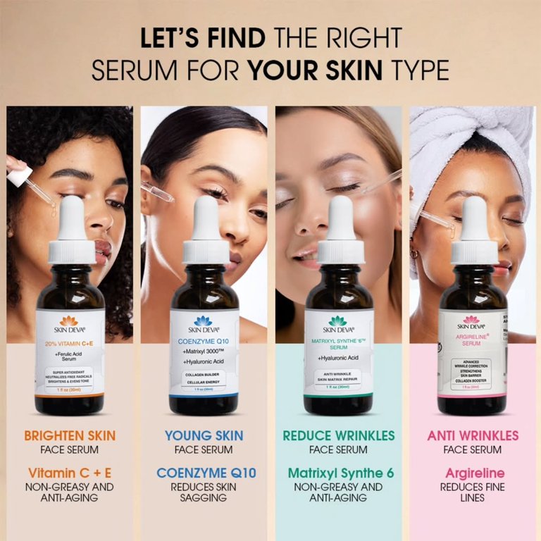 Skin Deva Argireline Multi-Peptide Collagen Serum for Firmness, Elasticity,  Hydration, and Wrinkle Reduction - Walmart.com