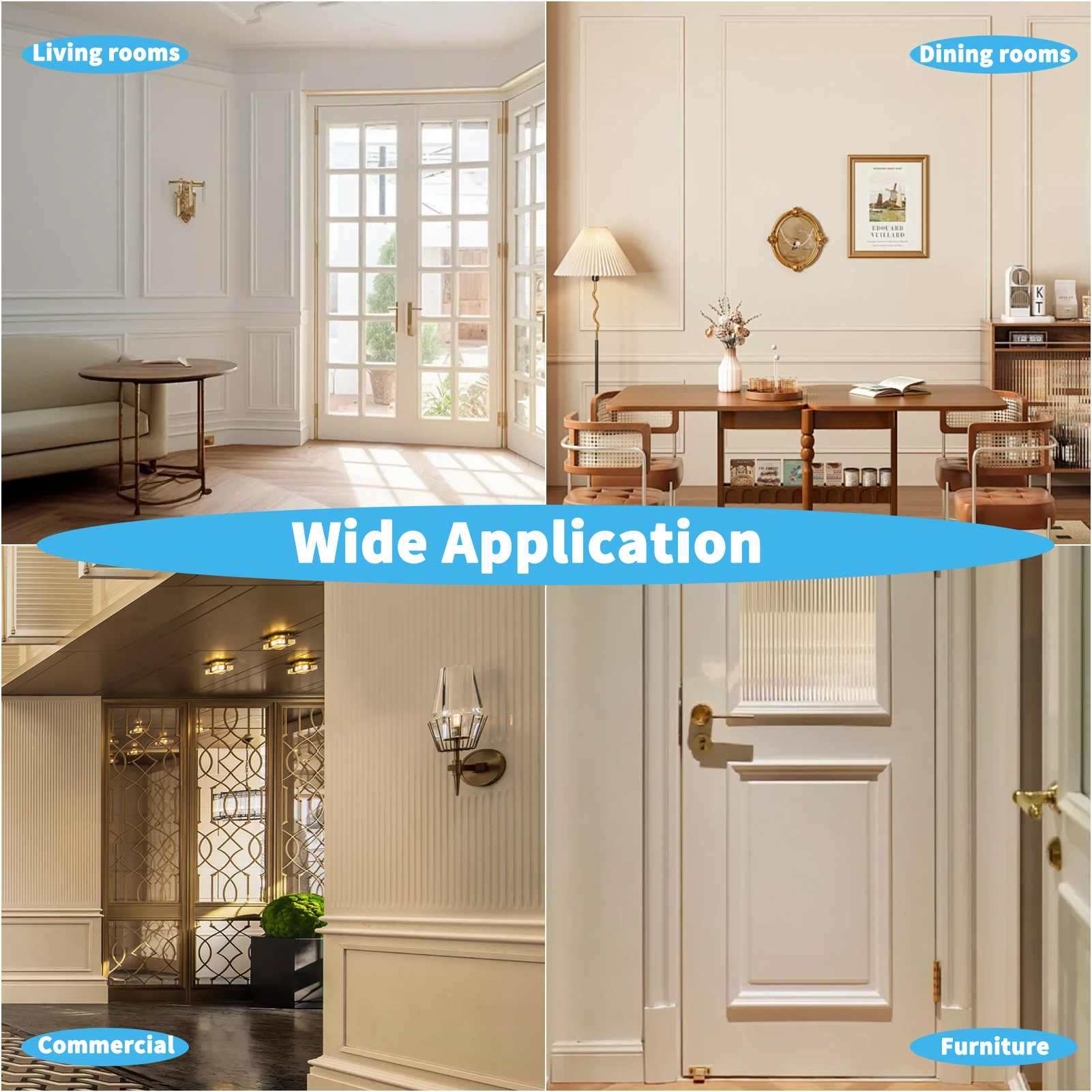 thumbnail video image 2 of Art3d Pre-Cut Wall Molding Set of 6 pcs, Ready-to-Assemble Wainscoting Panels for Interior Wall Décor Living Room Bedroom Accent Wall, 2 of 8