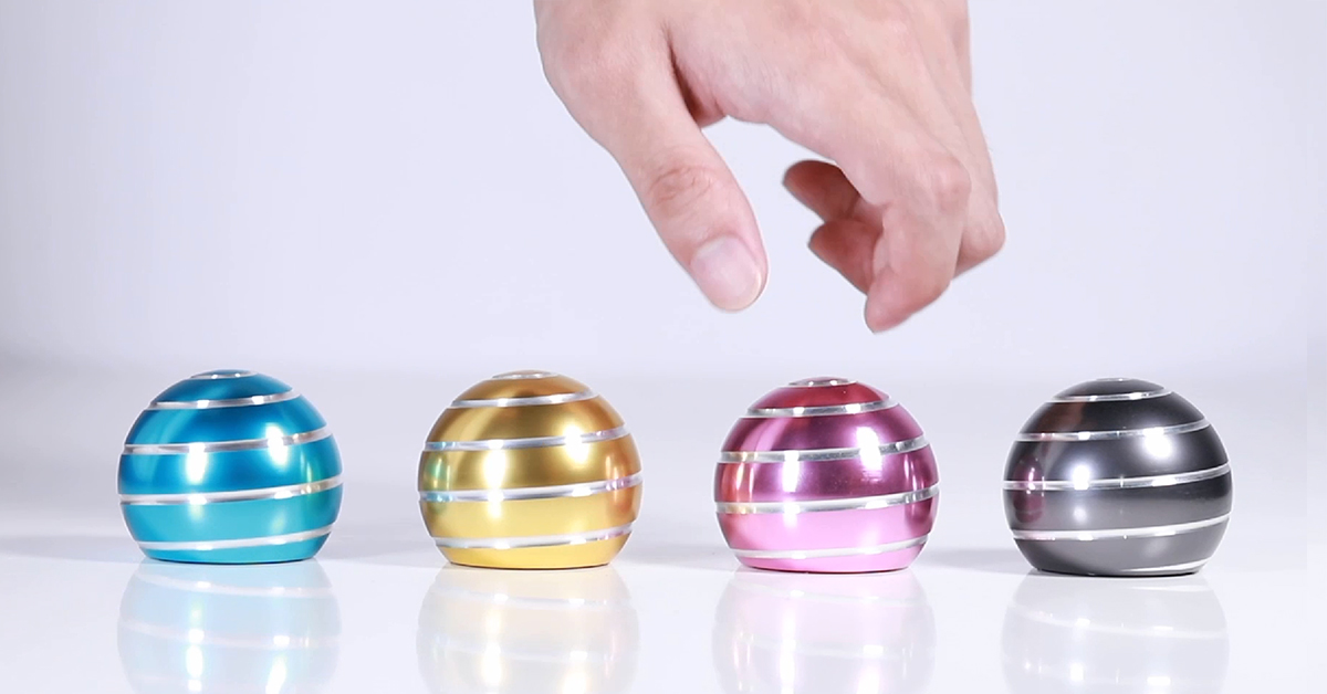 thumbnail video image 2 of Desk Toys for Kinetic Fidget Toy Cool Gadgets Cool Stuff for Adults Kids Teens, Spinning Up to 180 Seconds, Stress Relief Toy for Christmas Optical-Illusion Gift for Office School Home Women Men, 2 of 7