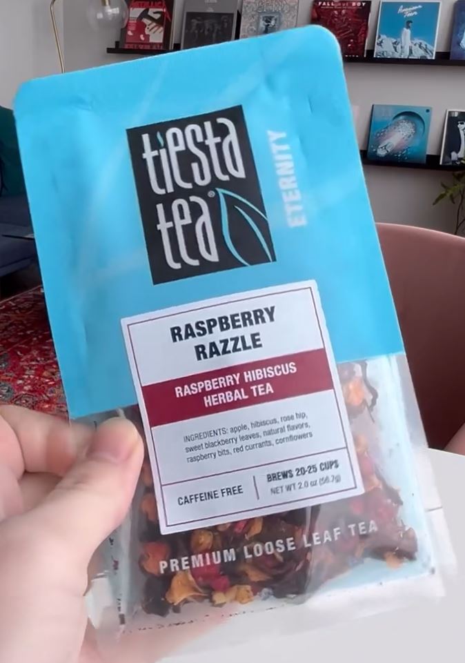 thumbnail video image 2 of Tiesta Tea - Raspberry Razzle | Loose Leaf Herbal Tea | Caffeine-Free Berry Blend | Make Hot or Iced & Brews Up to 25 Cups | 2 Ounce Resealable Pouch, 2 of 10
