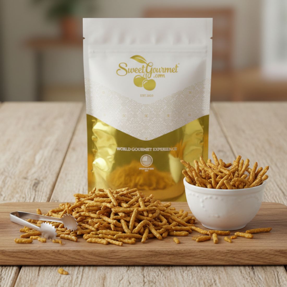 thumbnail video image 2 of SweetGourmet Narrow Salted Sesame Sticks, Roasted, Kosher, 2 Pound, Resealable Pouch, 2 of 8