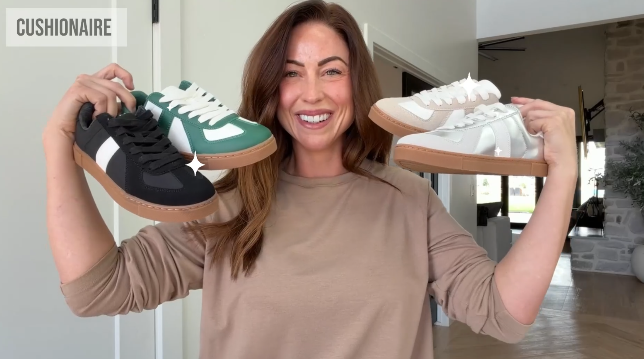 thumbnail video image 2 of Cushionaire Women's Bailey Lace Up Fashion Sneaker +Comfort Foam, Wide Widths Available, 2 of 6