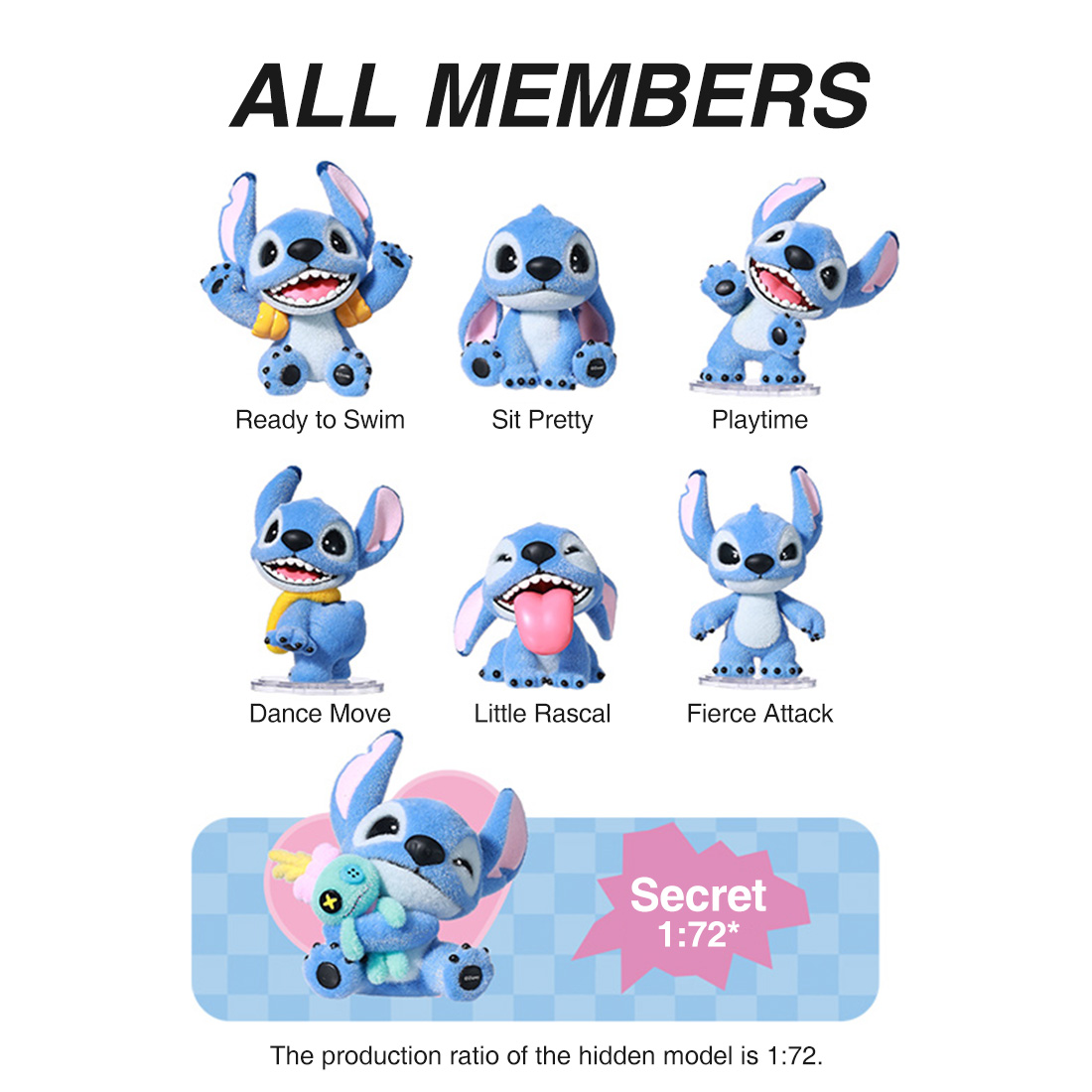 Miniso, Disney Lilo & Stitch Velvety Blind Box Figure, Surprise