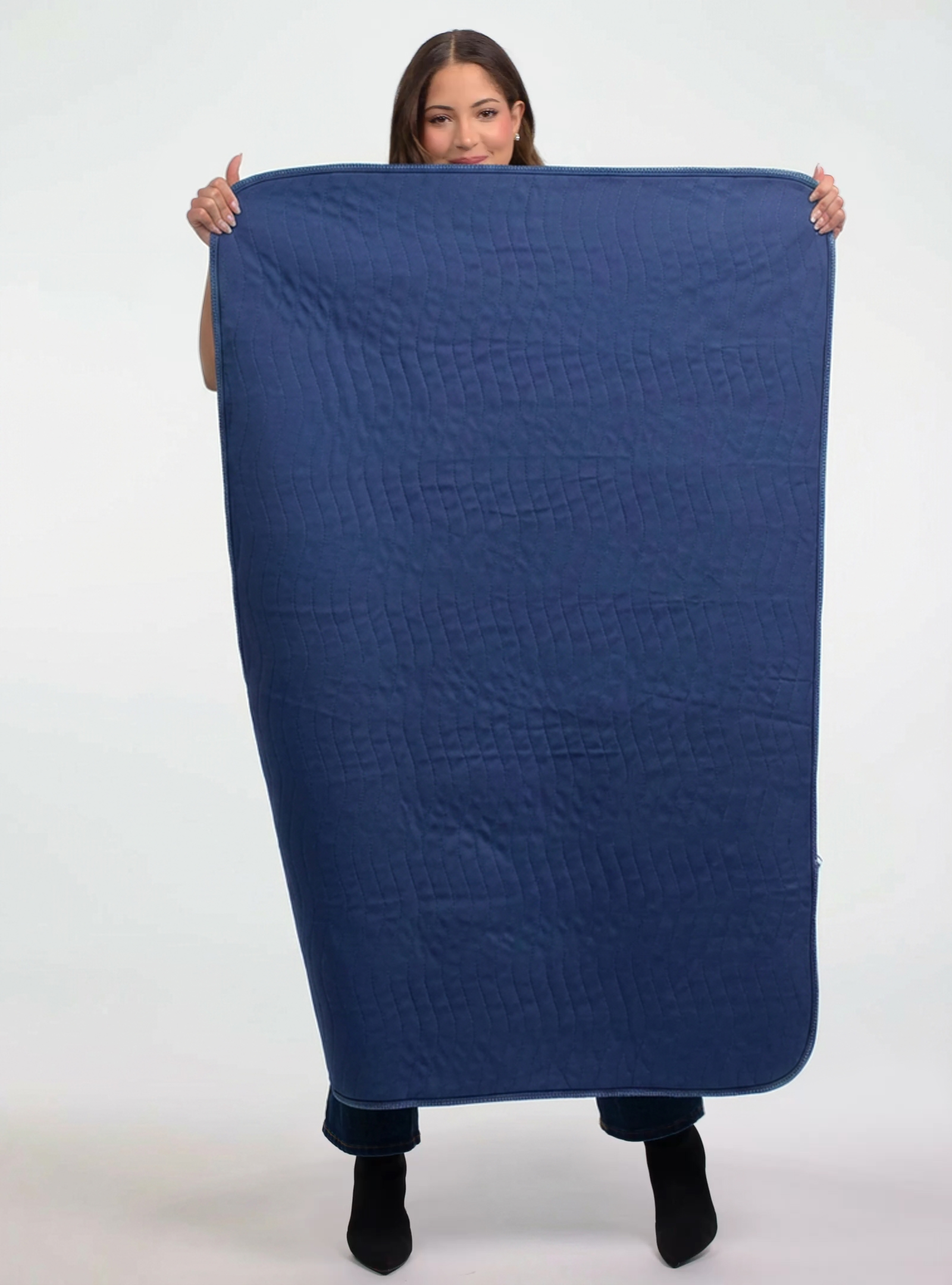 thumbnail video image 2 of Improvia Washable Bed Pads for Incontinence, Waterproof Reusable, 34 x 52 in, 2-Pack (Navy & Green), 2 of 8