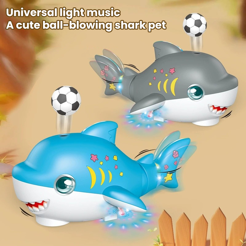 thumbnail video image 2 of Electronic Shark Toys for Kids, Crawling Tummy Time Toys with Lights & Music for Toddlers Ages 1-3 Birthday Gifts(Blue), 2 of 8