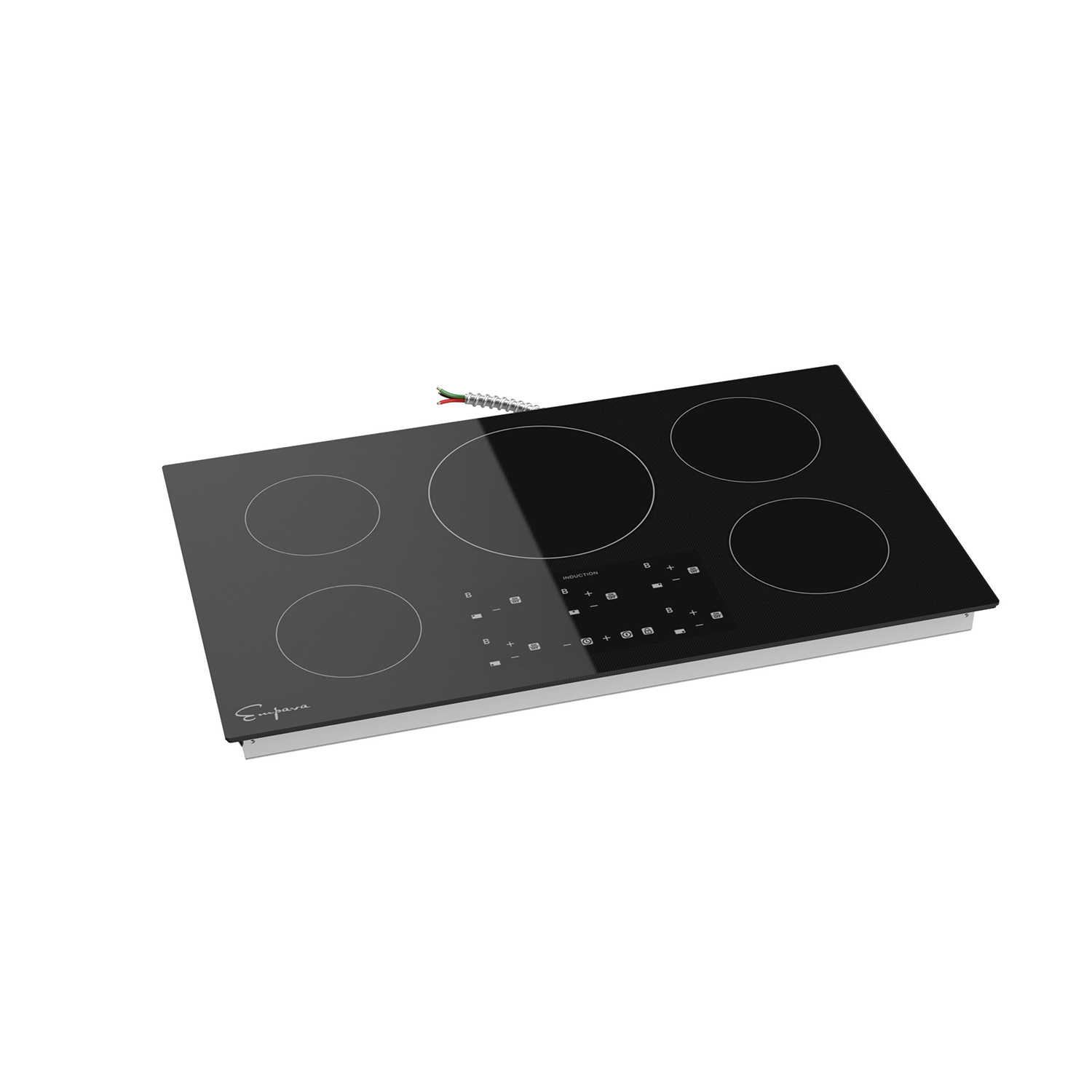 Empava Built-in 36 in. 240V Electric Stove Smooth Surface Cooktop in Black  with 5 Elements EPV-36EC01 - The Home Depot