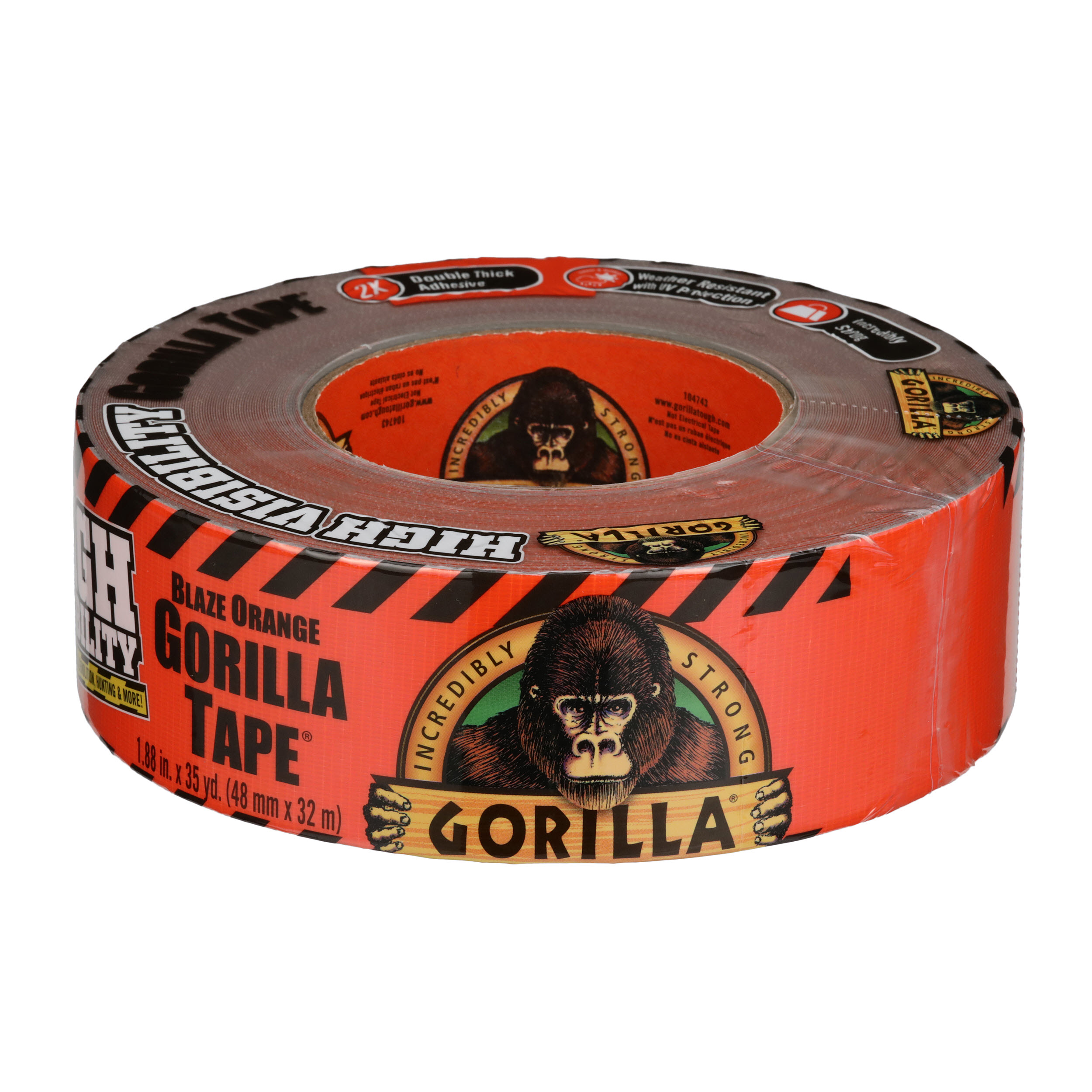 Gorilla 45 Yd. High Visibility Tape, Blaze Orange - Walmart.com