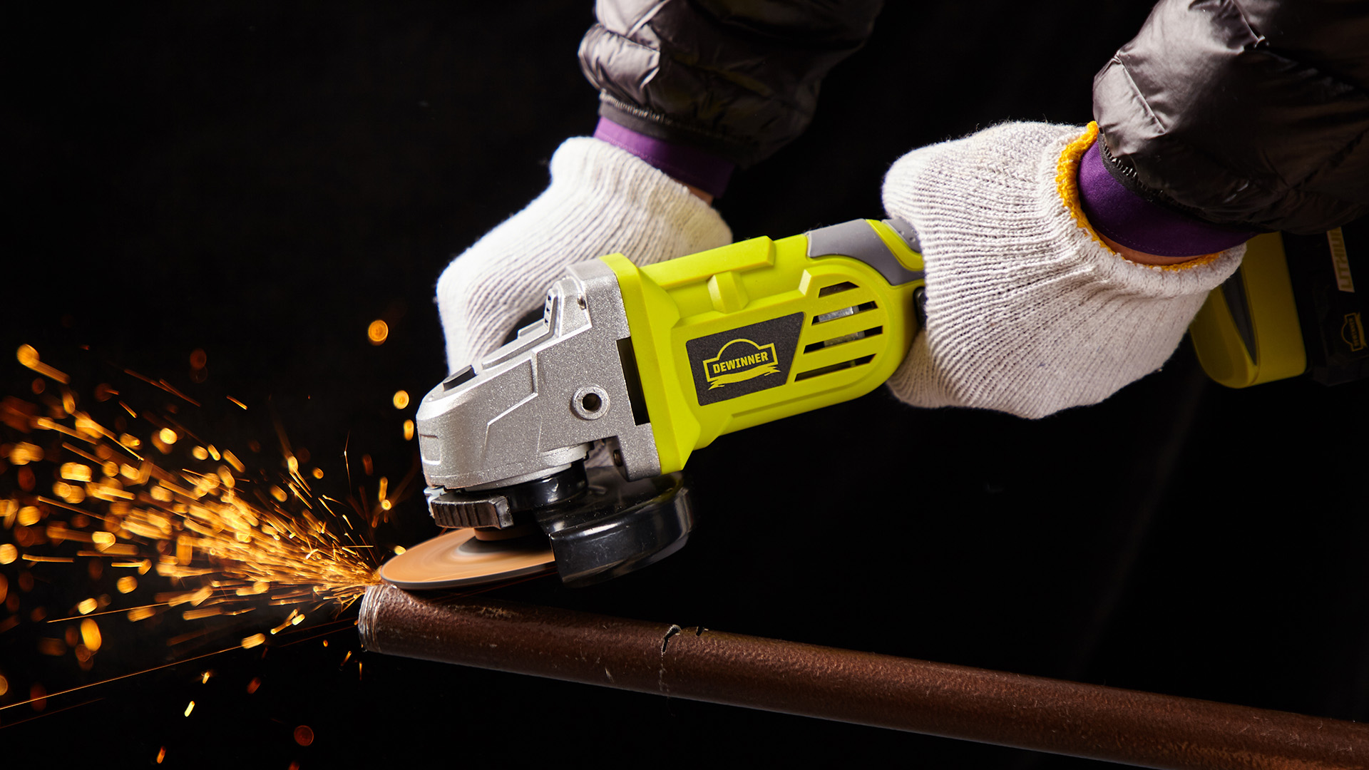 thumbnail video image 2 of DEWINNER Cordless Angle Grinder, 8500 RPM Electric Grinder Power Tools, 20V Tile Grinder with 3.0 Ah Battery and Charge, Angle Grinder Tool with Gloves for Cutting, Grinding, Polishing, 2 of 9