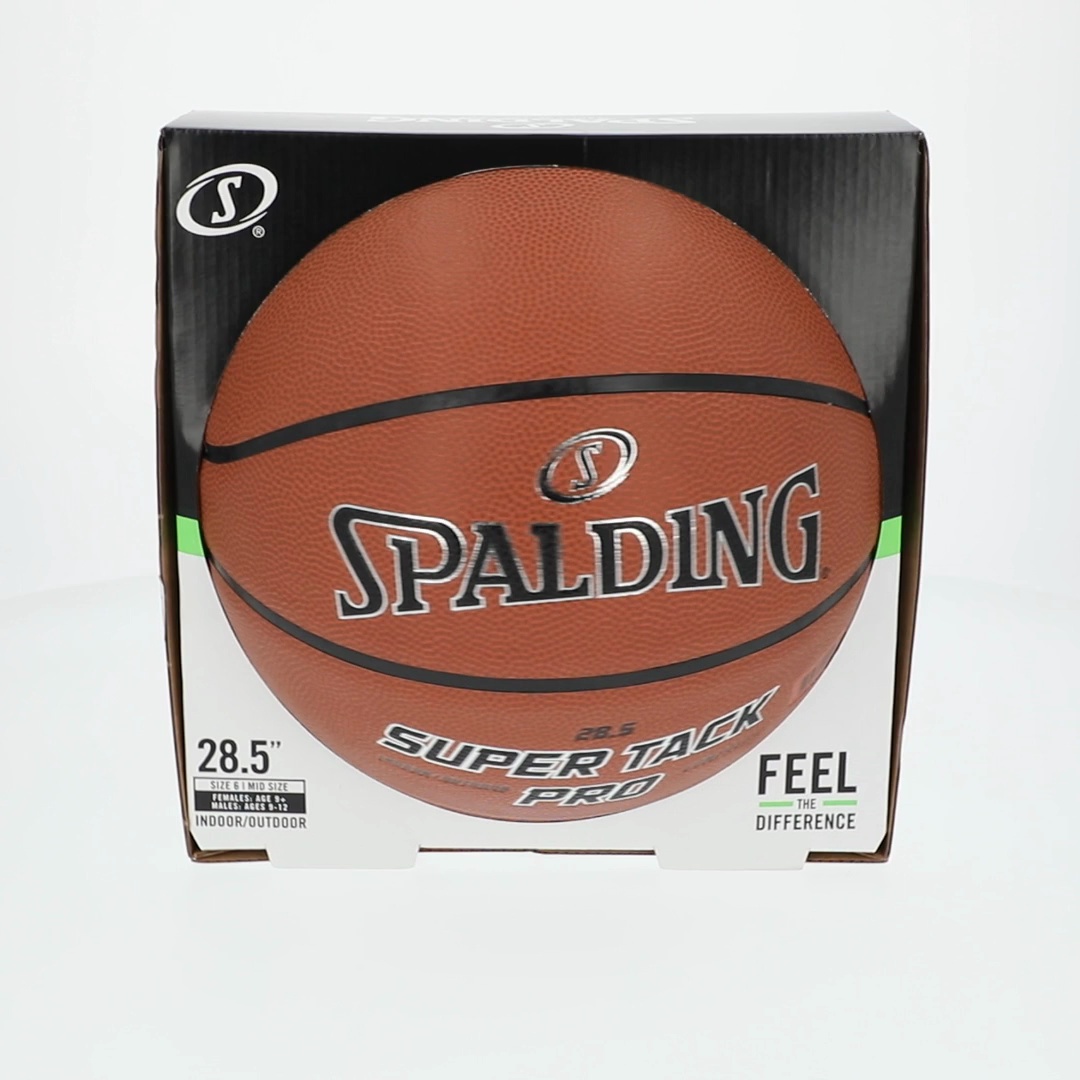 Spalding Super Tack Pro Composite Leather Basketball, Size 6 (28.5