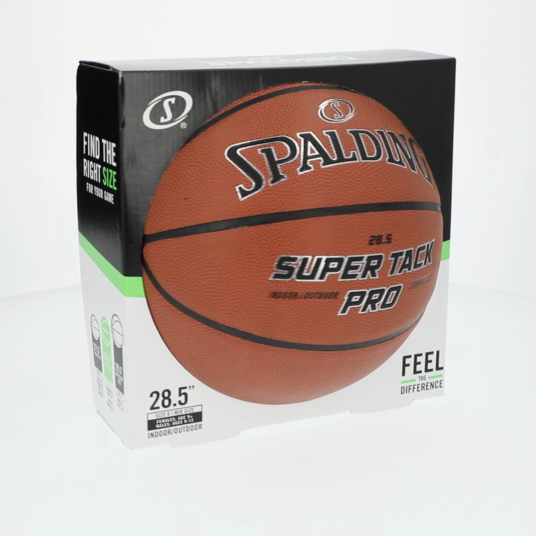 Spalding Super Tack Pro Composite Leather Basketball - Size 6