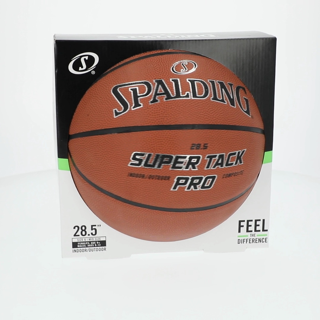 Spalding Super Tack Pro Composite Leather Basketball - Size 6