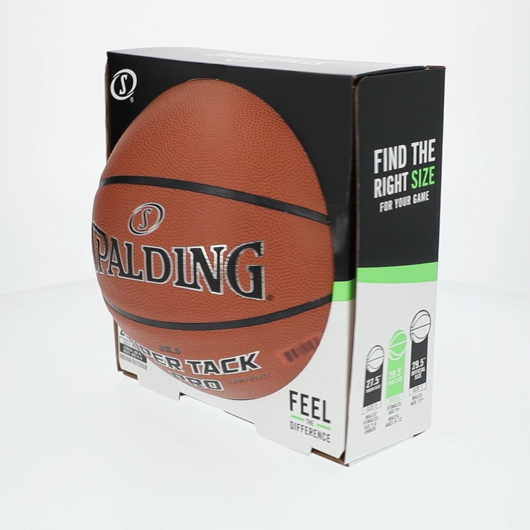 Spalding Super Tack Pro Composite Leather Basketball, Size 6 (28.5